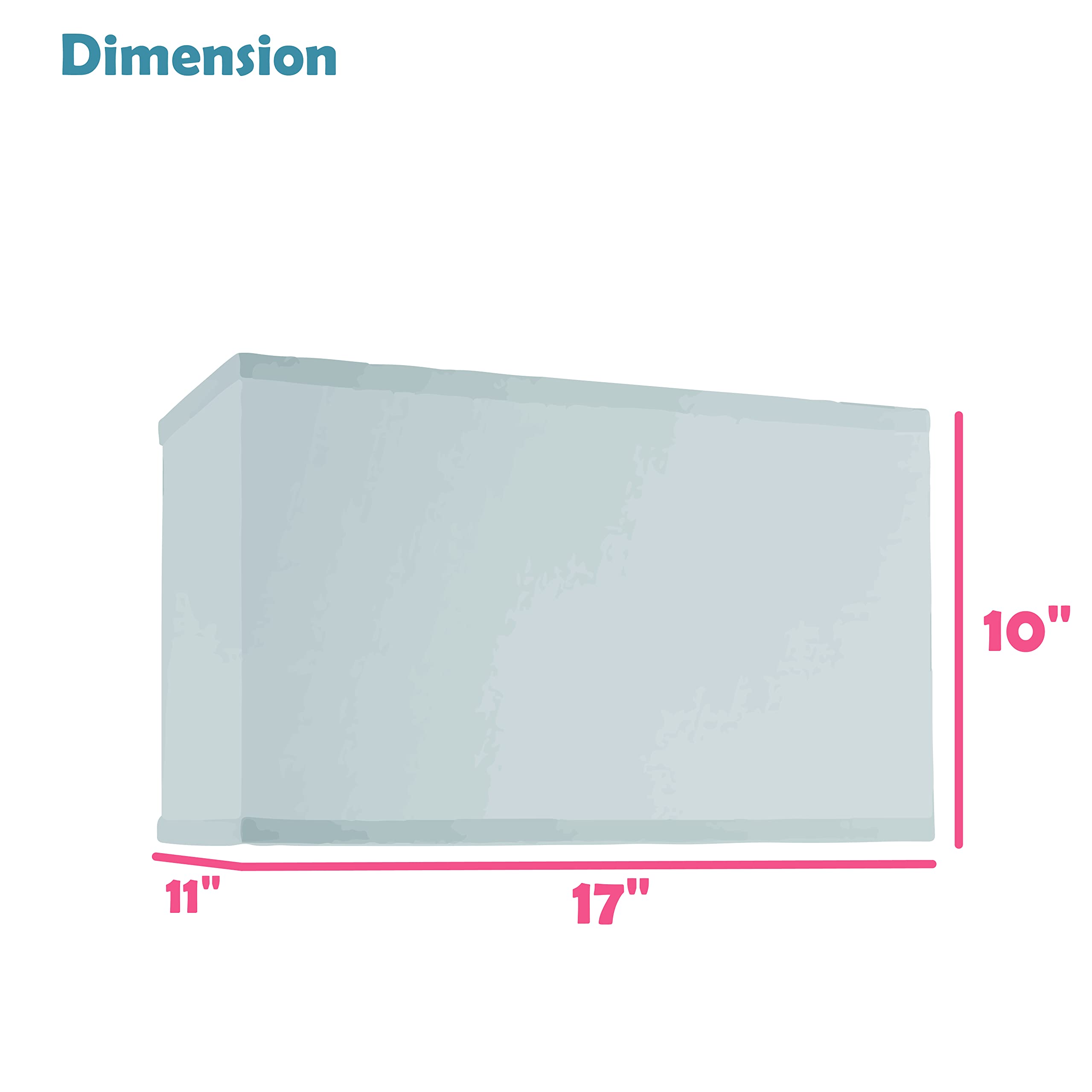 Aspen Creative 38752-2, Rectangle Collapsible Spider Lamp Shade, White, 11+17 Top x 11+17 Bottom x 10 Height, Set of 2