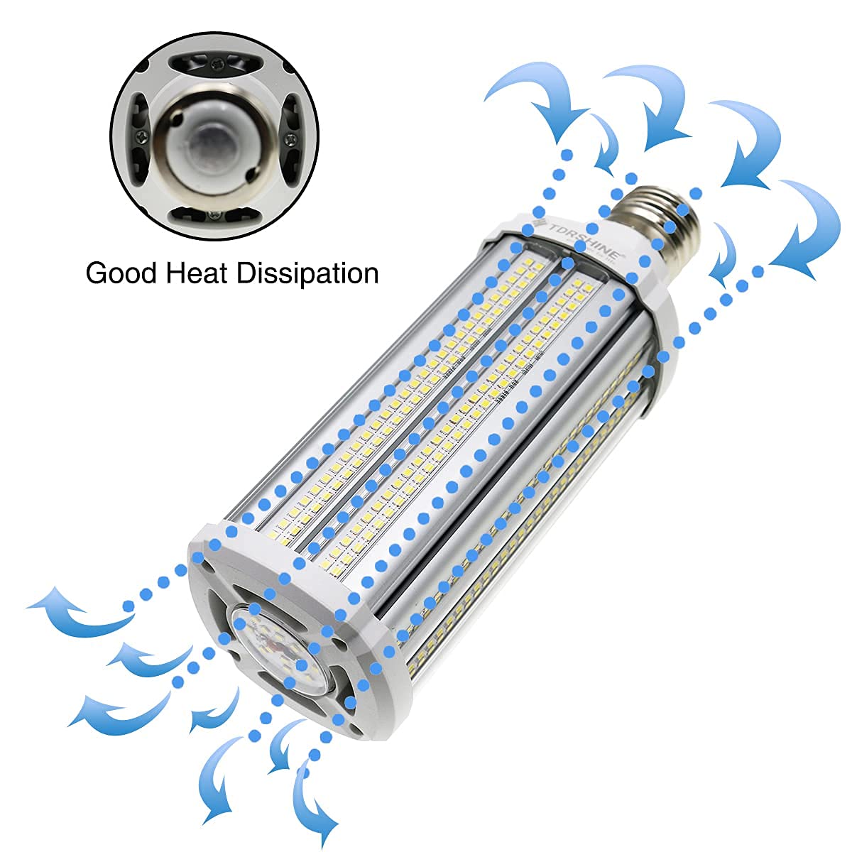 Nc Super Bright 60W Led Corn Light Bulb 450 Watt Equivalent 7500 Lumens E39 Large Mogul Base Large Area 5000K Daylight White Out