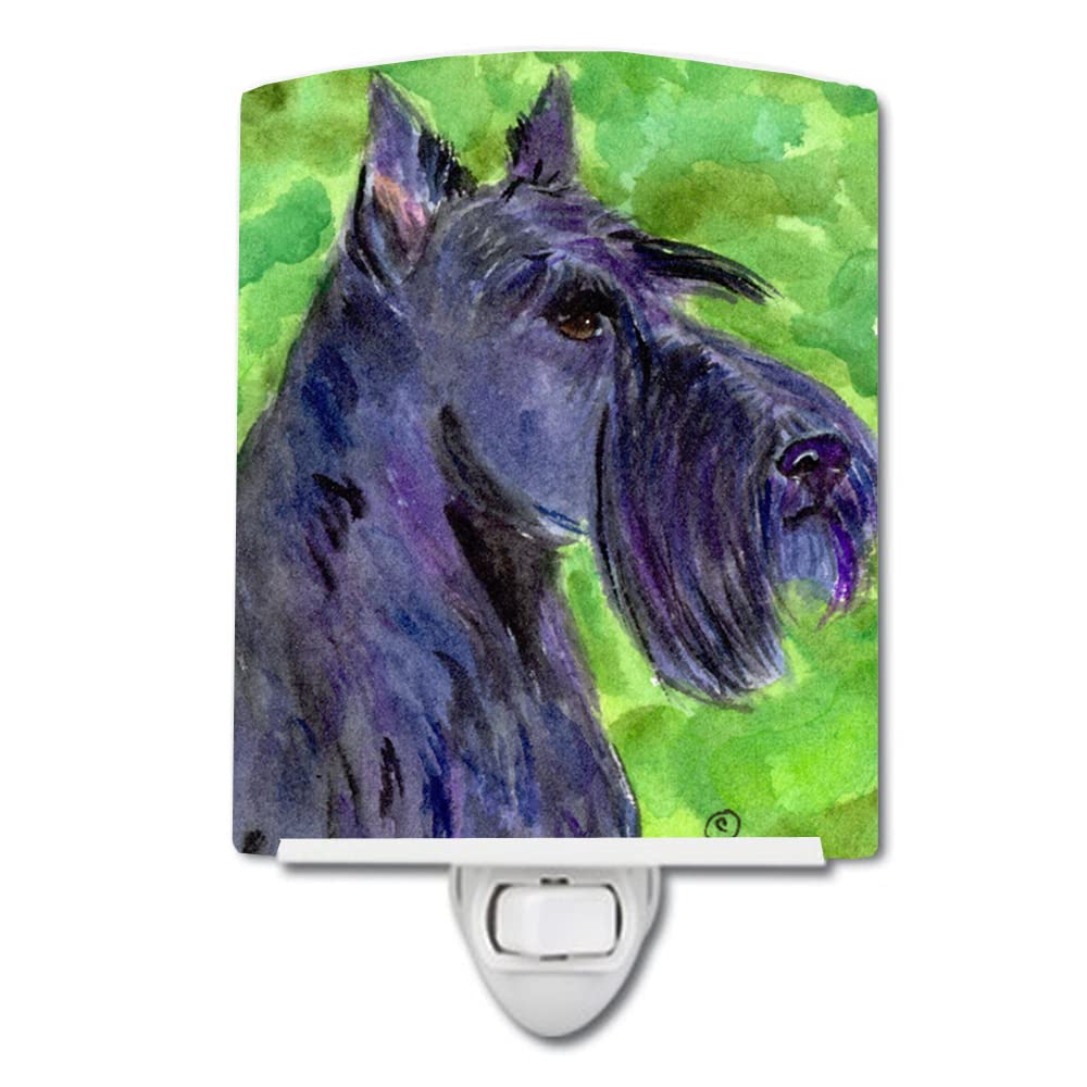 Caroline'S Treasures Ss8792Cnl Scottish Terrier Ceramic Night Light Compact, Ul-Certified, Ideal For Bedroom, Bathroom, Nursery, Hallway, Kitchen, 6X4X3, Multicolor