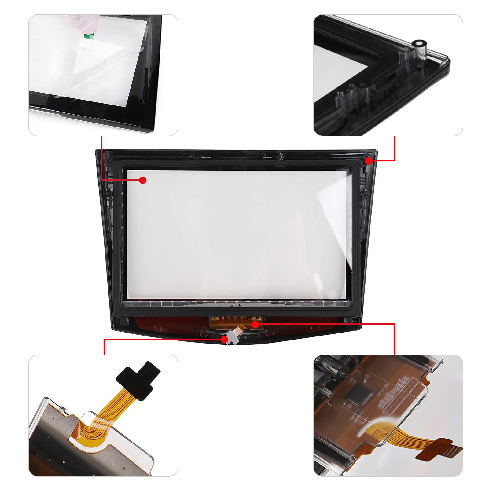 KanSmart Touch Screen Replacement for Cadillac Cue 2013-2020 ATS SRX XTS CTS Escalade - Model 22935061 + Free Trim Tools