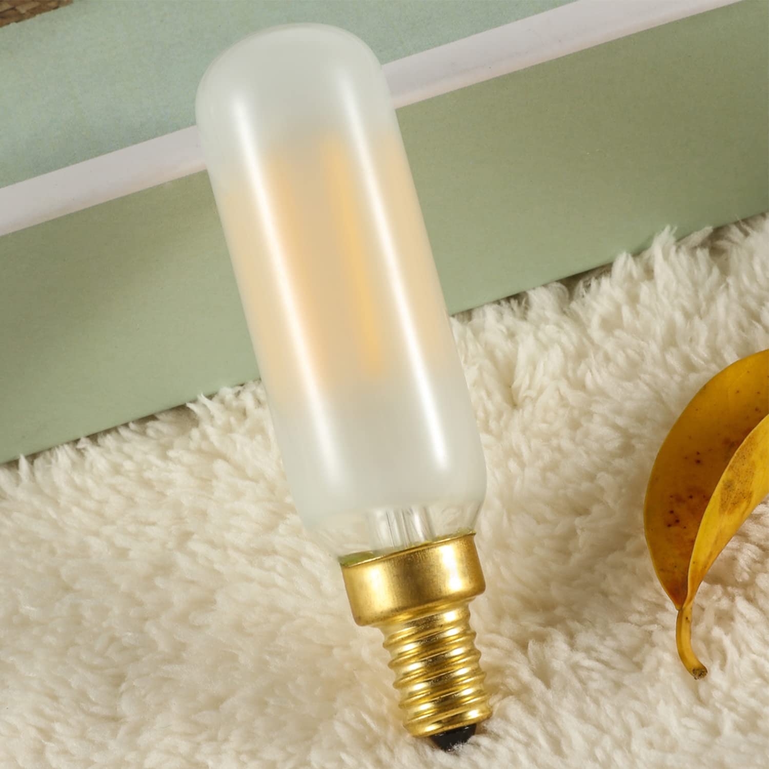 T6 Led Bulb, T6.5 Dimmable E12 Edison Light Bulbs Soft White 3000K, Frosted Glass,250Lm, 25W Candelabra Incandescent Bulbs Equiv
