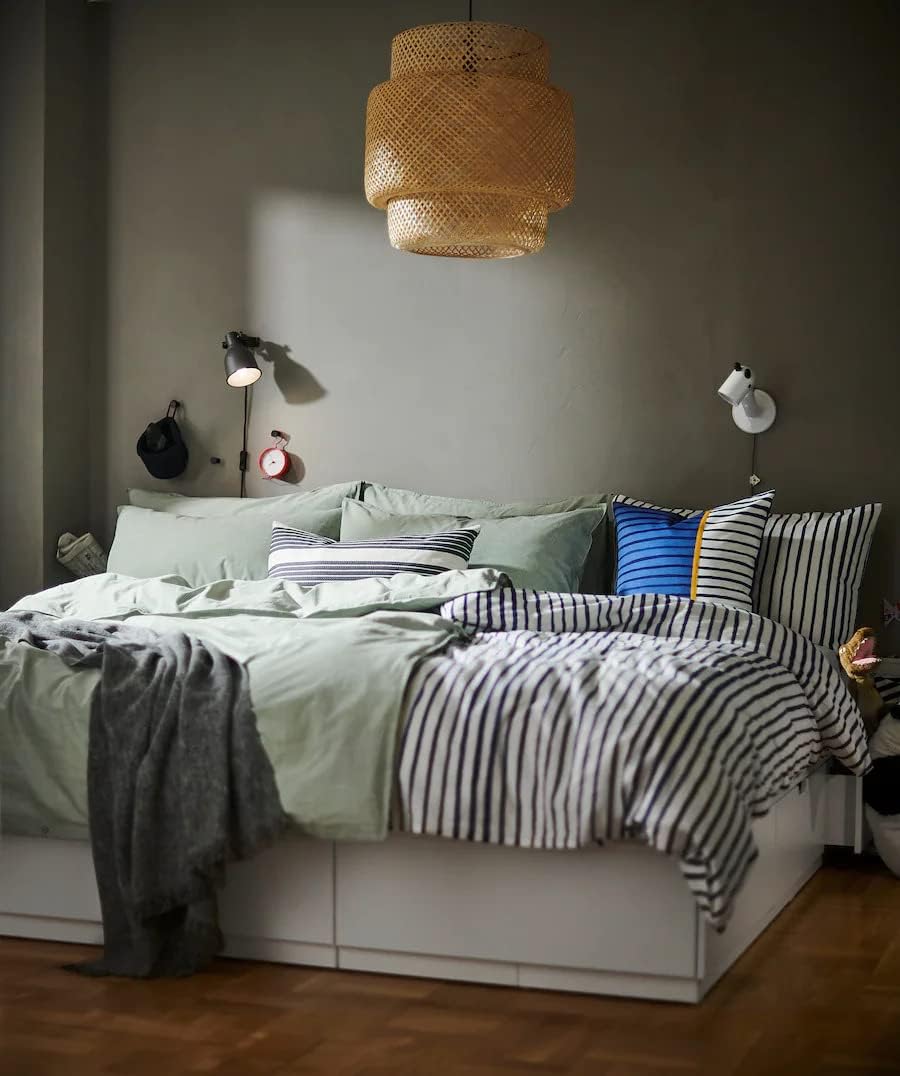 IKEA Sinnerlig Pendant Lamp, Bamboo - Metal, Model 703.150.30, Stylish Lighting for Home Decor