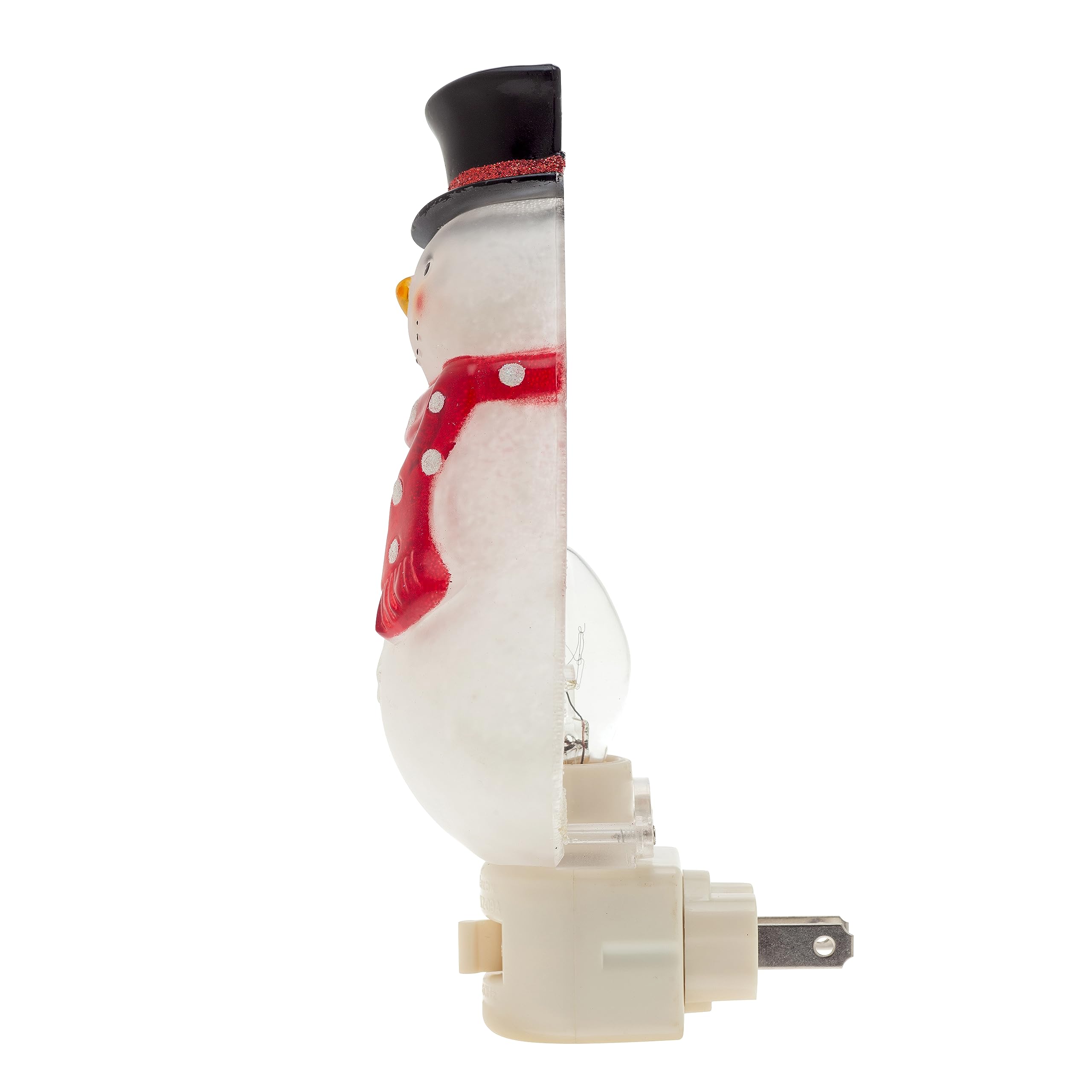 Creative Hobbies Snowman Night Light - 5W C7 Bulb, Rotational Socket, White, Model NL