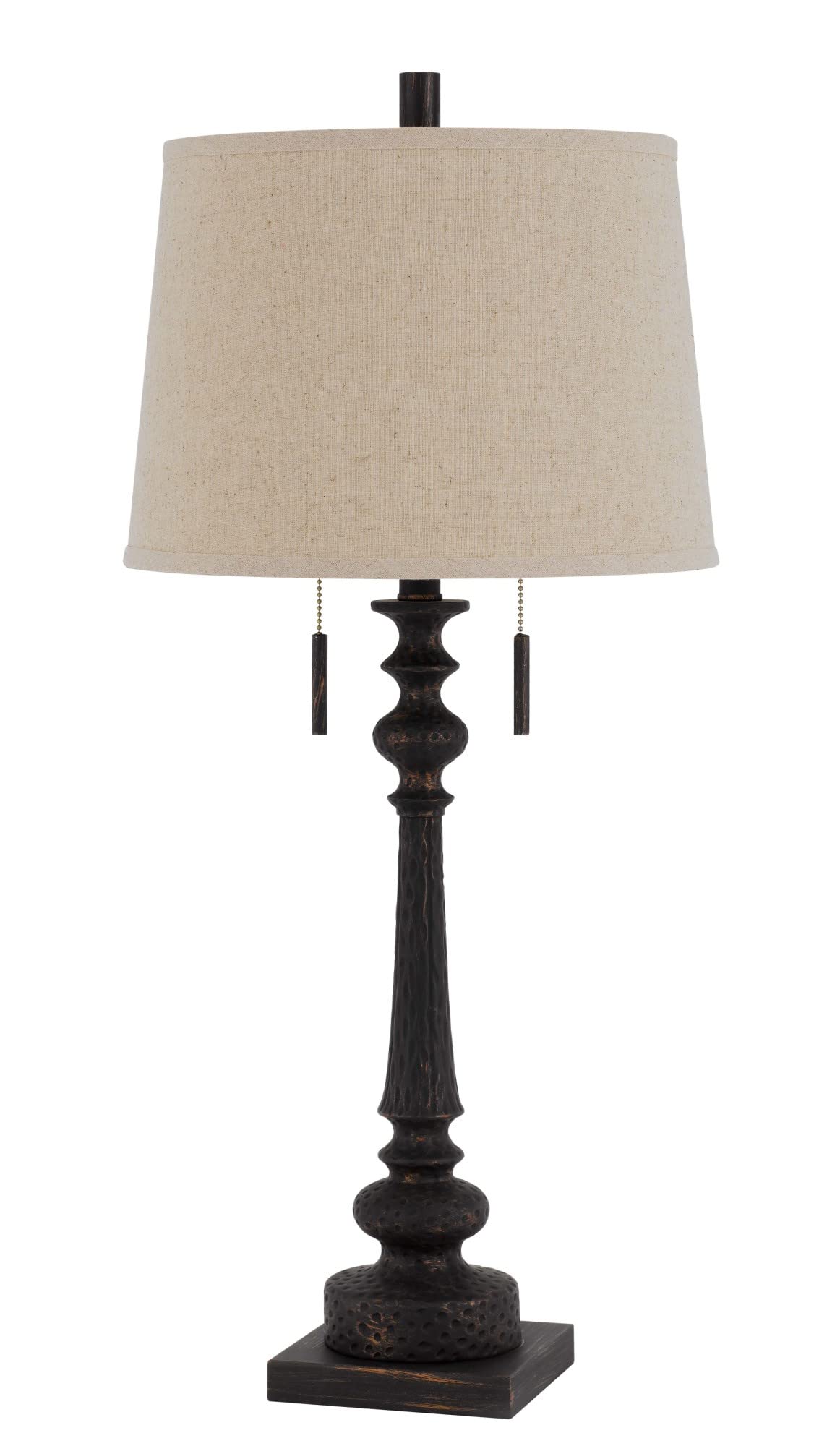 Cal Lighting BO-3024TB Table Lamp, Rustic Iron