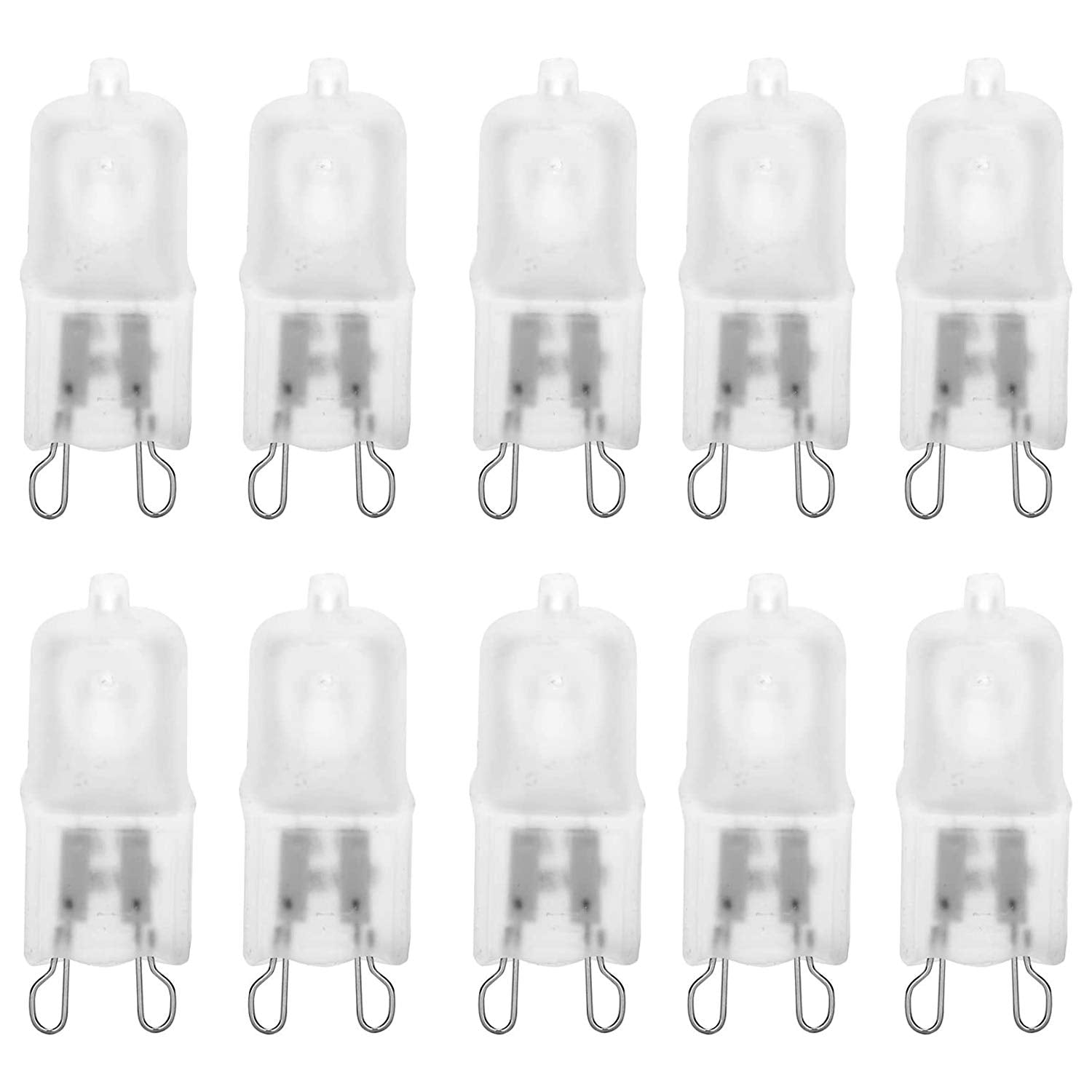 12Vmonster G9 Halogen Light Bulbs 50W Warm White 10 Pack T4 JD Type G9-FR-50W-WW-120V