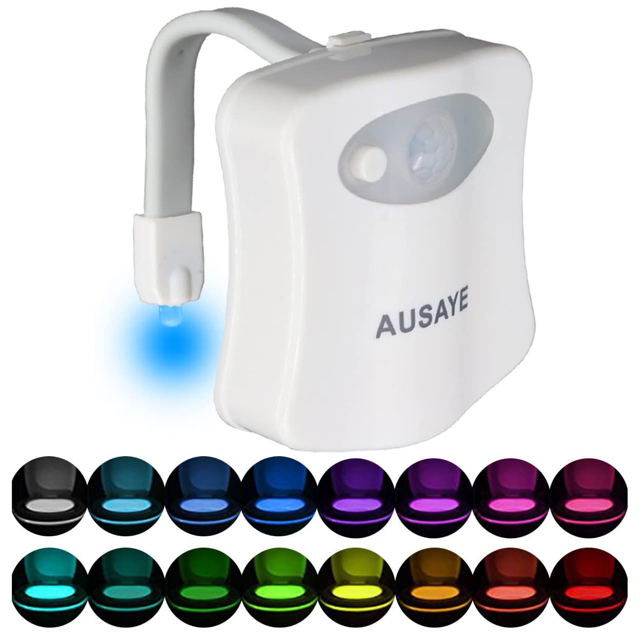 3 Pack Toilet Night Lights for Kids & Adults - Motion Sensor, 16 Color Changing LED Toilet Bowl Nightlight - Funny Birthday Gift