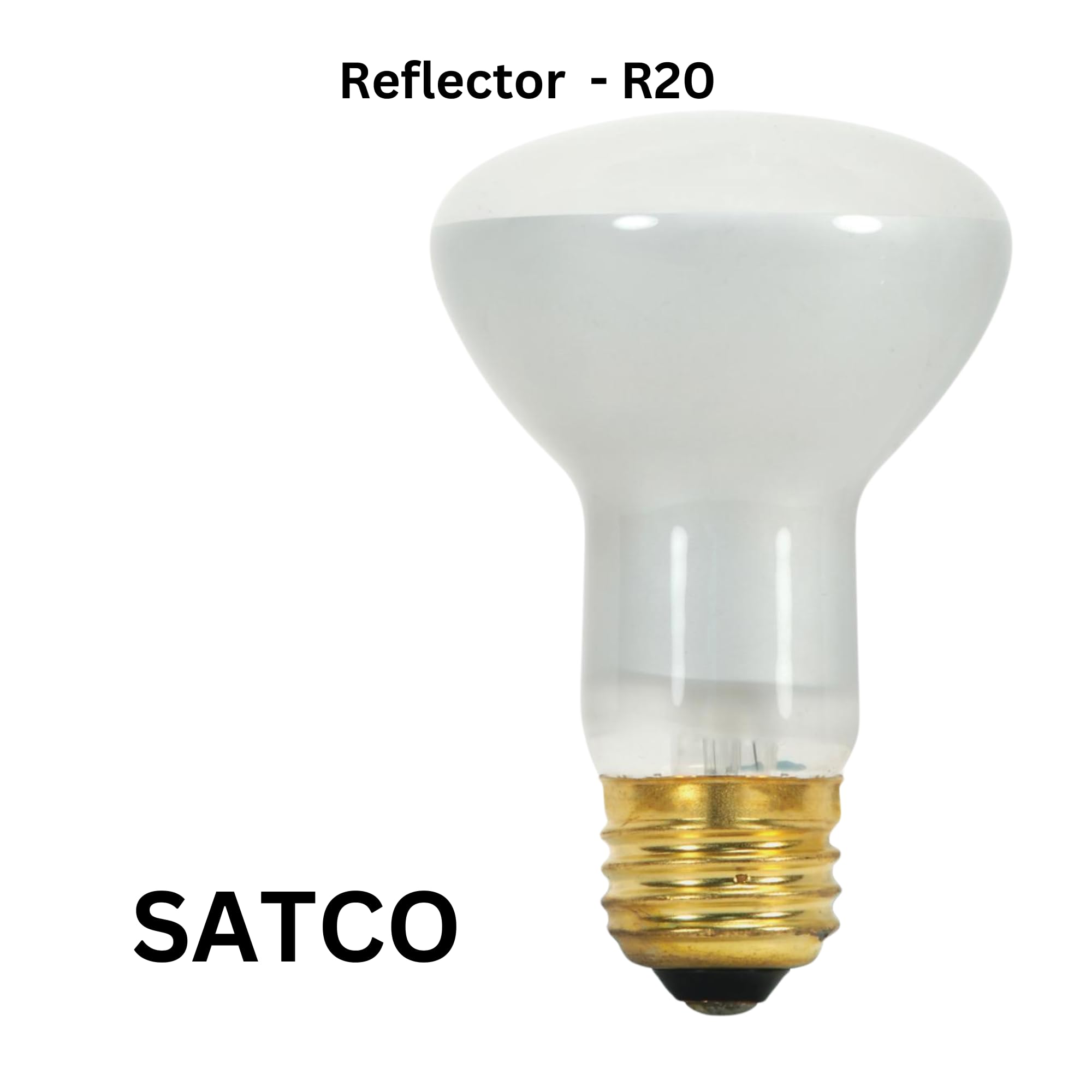 Satco S8519 45W R20 Incandescent Reflector Bulb, Dimmable, 130V, Frosted Finish, 2700K Warm White, 6 Pack