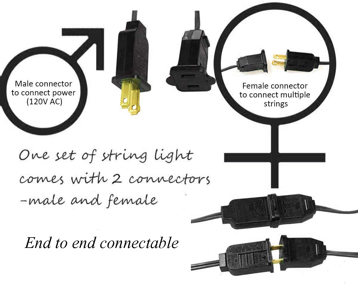 Festival Depot 10Ft Warm White Patio String Lights With 10 Waterproof G40 Globe Bulbs