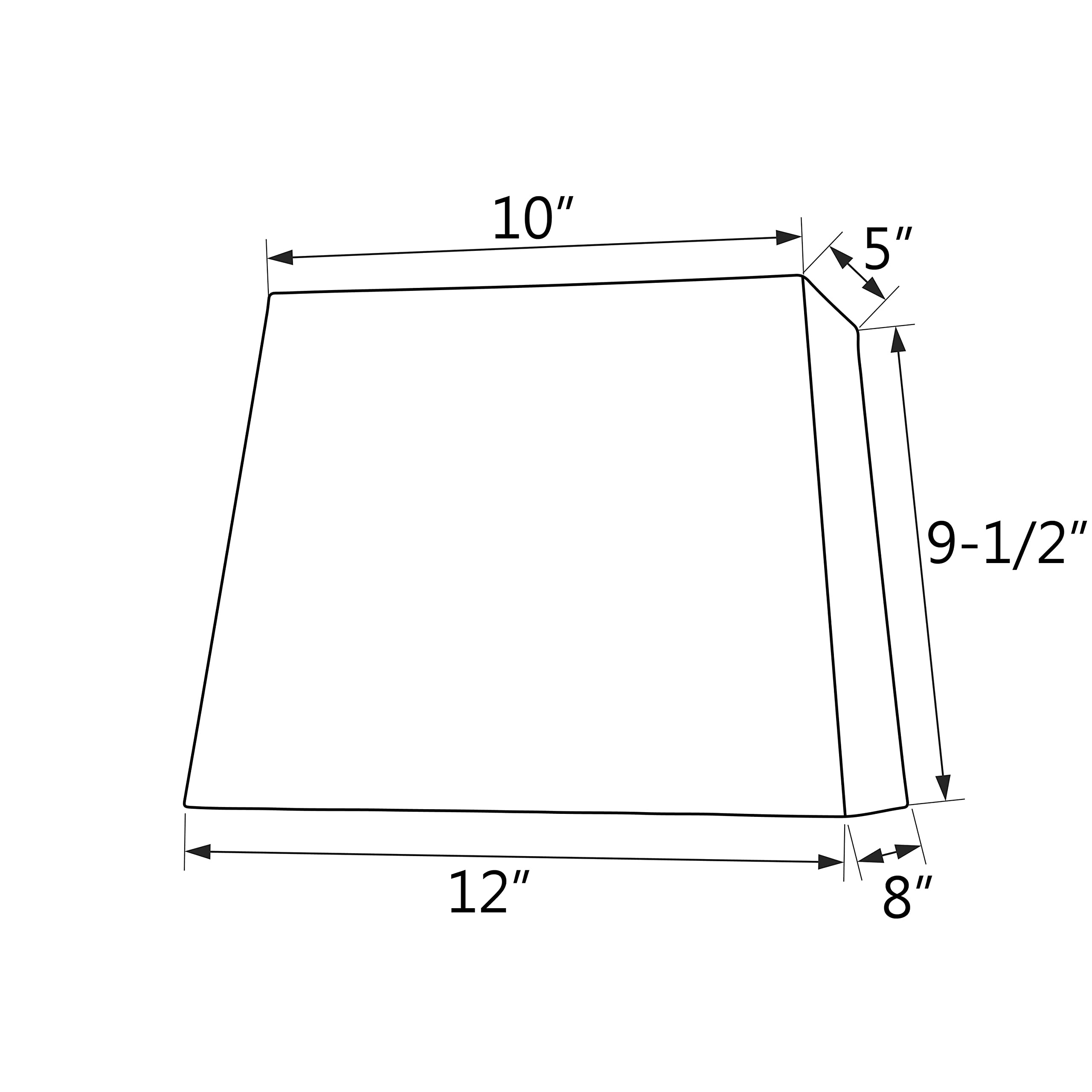 Aspen Creative 36041 Transitional Rectangle Hardback Shaped Construction Black, Wide (5&quot; + 10&quot;) X (8&quot; + 12&quot;) X 9 1/2&quot; Spider Lamp Shade, X X 9-1/2&quot;