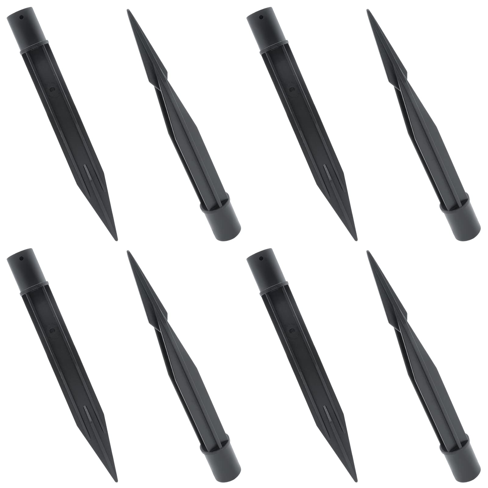 Cionyce 8PCS Black ABS Plastic Solar Pathway Light Stakes, 8.25 Inch Replacement for Garden and Pathway Lamps, 0.85 Inch Head Mounting Diameter