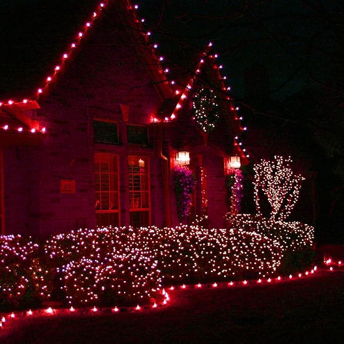 SANJICHA Color Changing String Lights, 200LED, Red to Green, 11 Modes, Clear Wire, Model MLS-D29V6WUIC-O