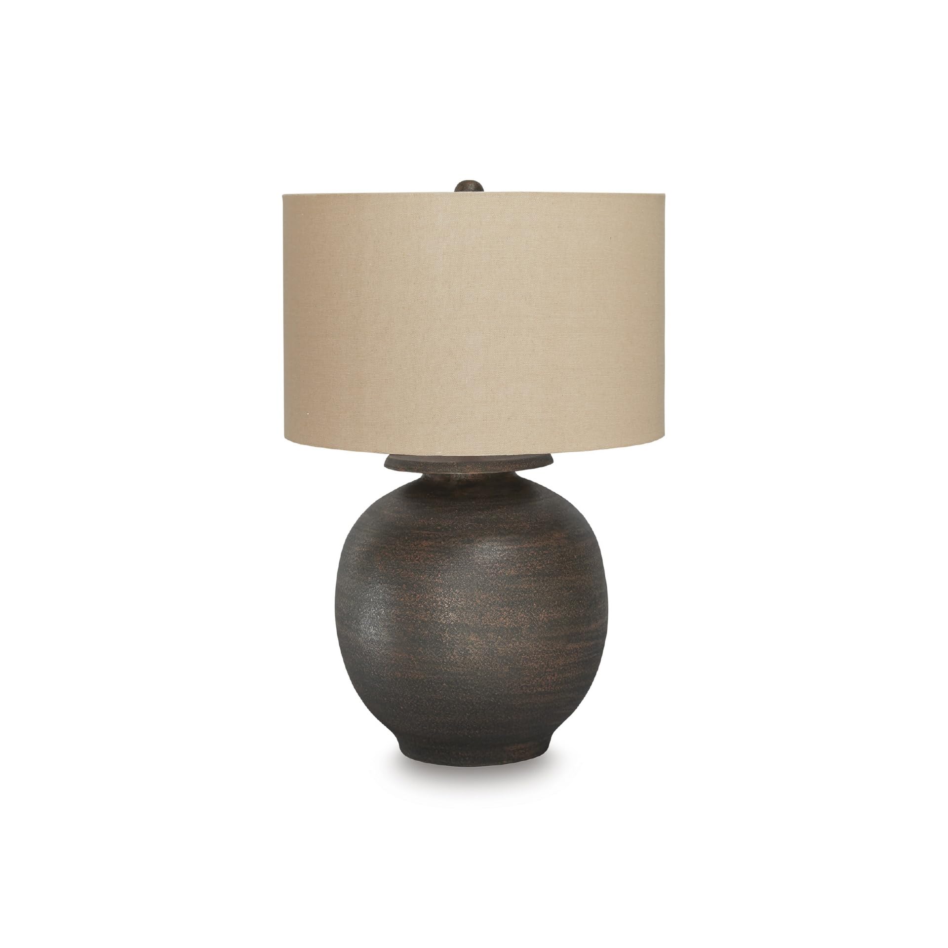 Signature Design by Ashley Carlenbury Retro Metal Table Lamp with 3-Way Switch, Dark Brown