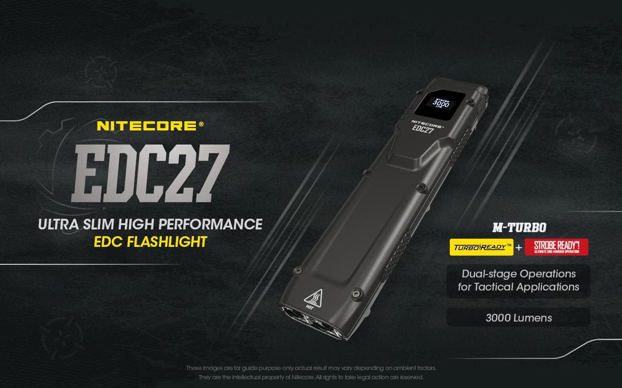 Nitecore EDC27-3000 lumens, OLED Display, USB-C