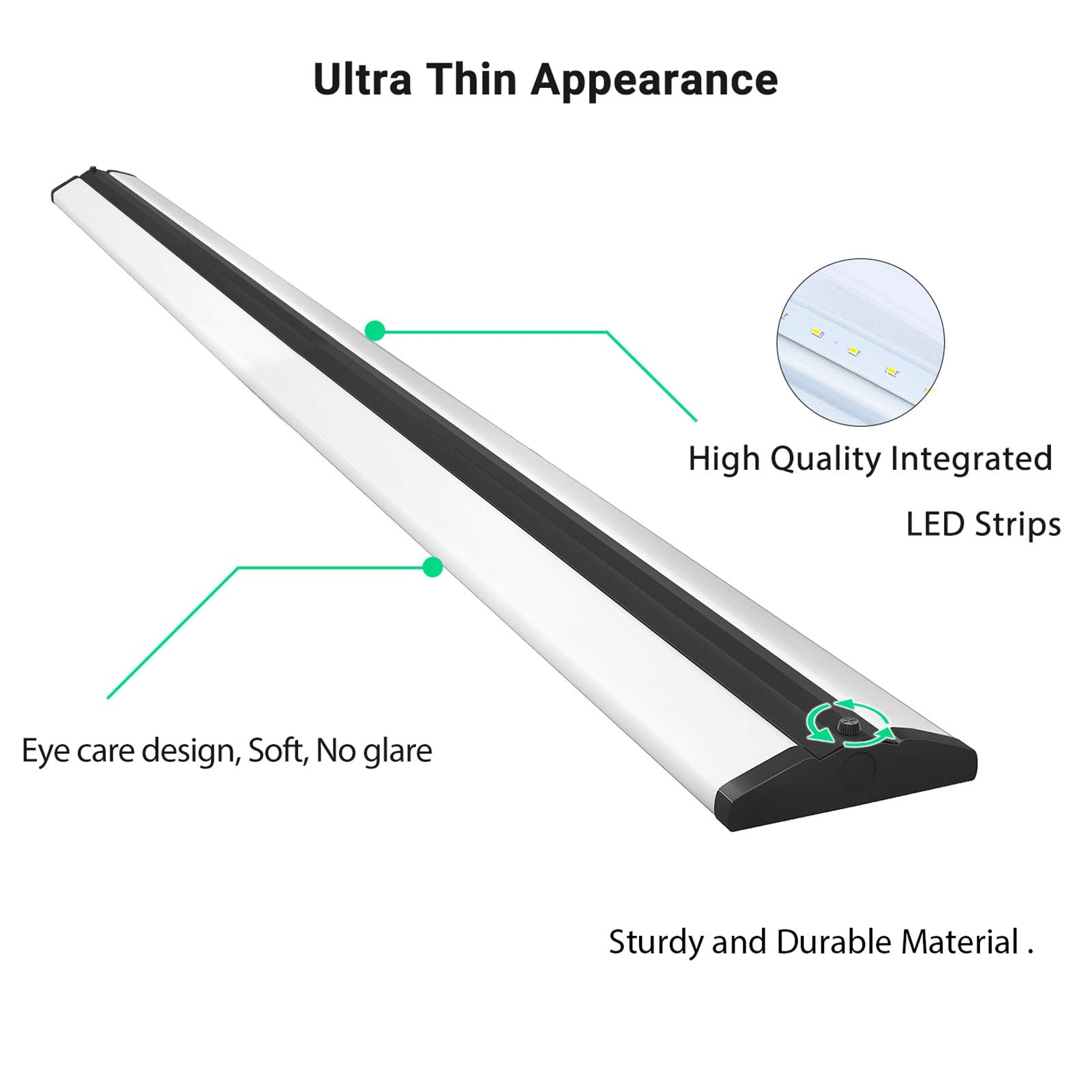 Faithsail 8Ft Led Shop Light, 110W Led Wraparound Ultra Slim Strip Lights, 12600 Lumens, 5000K Garage Lighting, 8 Foot Led Strip