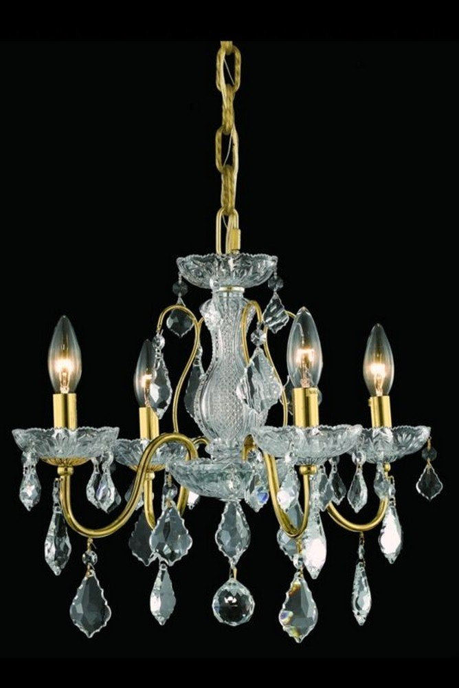 Elegant Lighting Royal Cut Crystal Chandelier, 17in x 15in, Gold, Model 2015D17G/RC
