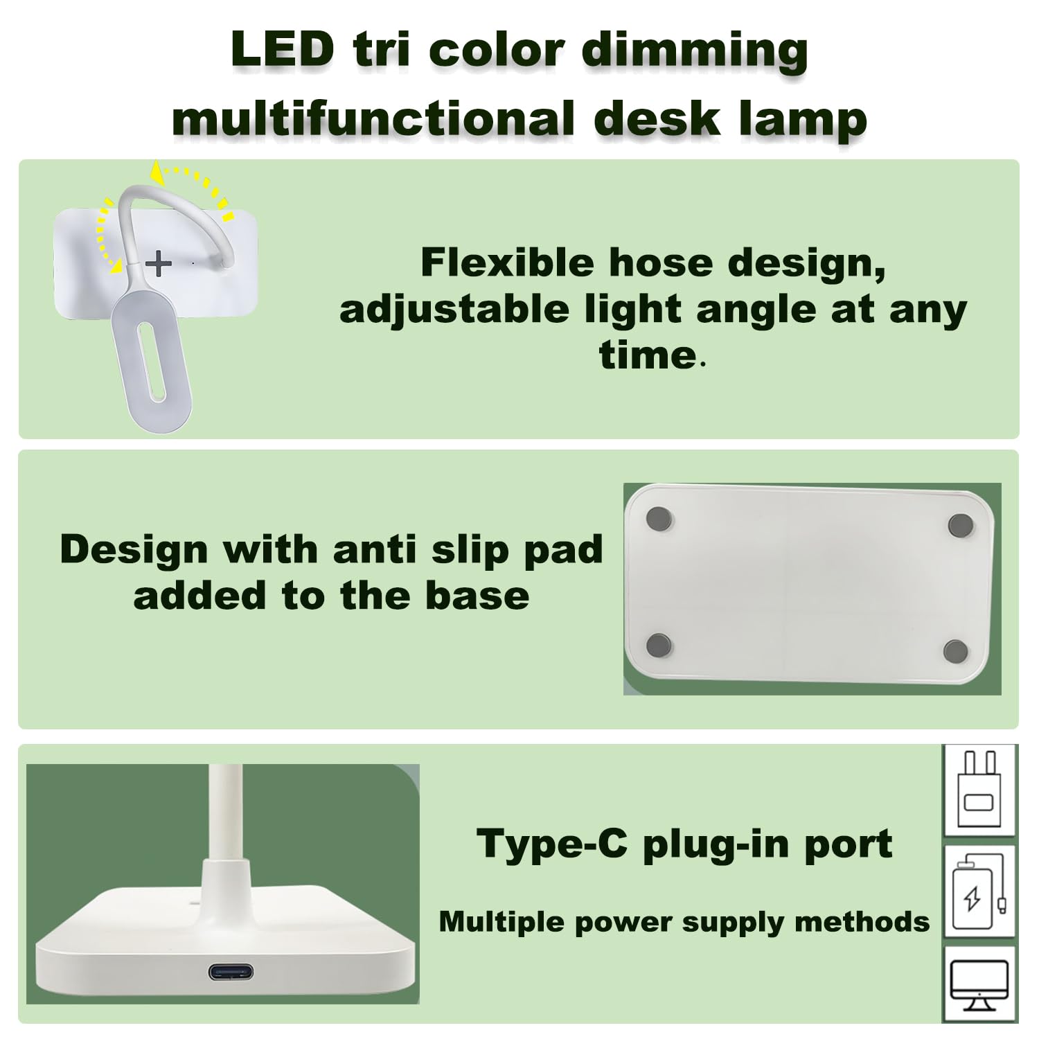 Buerallan 2Pcs Led Desk Lamps, Table Lamp, Night Stand Light For Home, 3 Lighting Modes, Wireless Fast Charging, Desk Light Touc