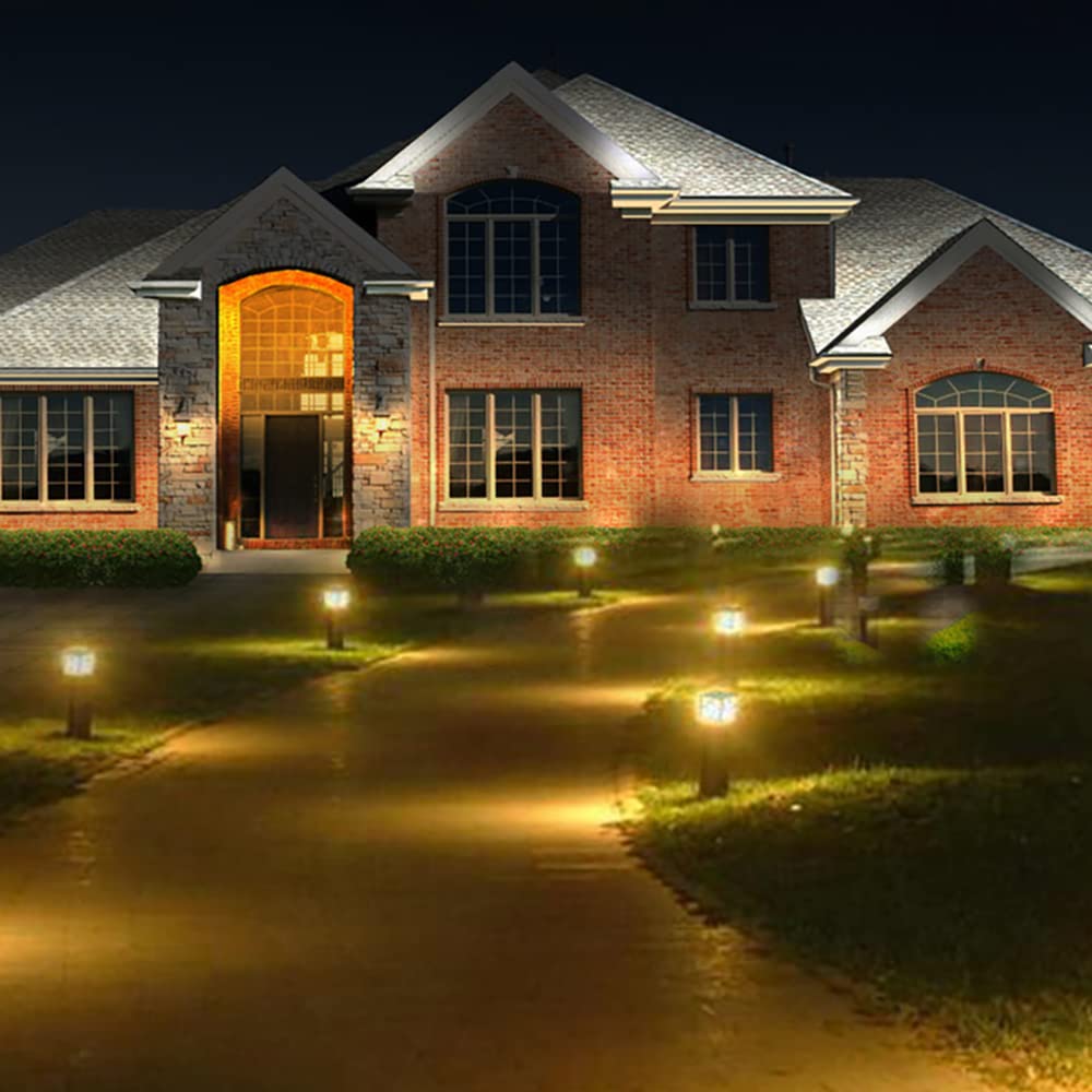 HUTTUUBUDU LED Landscape Light Bulbs 1W 12V Yellow White 2200K, 7W Low Voltage, Wedge Base T5, 8 Pack