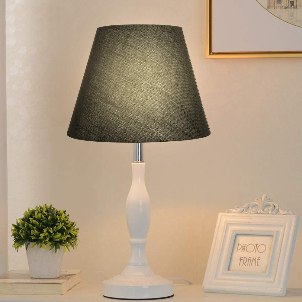 Tootoo Star Barrel Lamp Shade Replacement, 6X10X7.5 Inch, Black Fabric, Spider Model Sx-0209Na