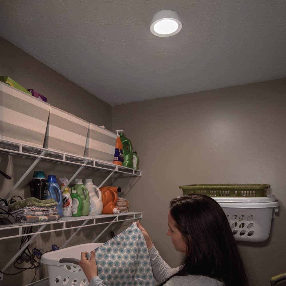 Beams Mb981 200 Lumen Led Wireless Battery Powered Motion Sensing Indoor/Outdoor Ceiling Light, 2-Pack, White