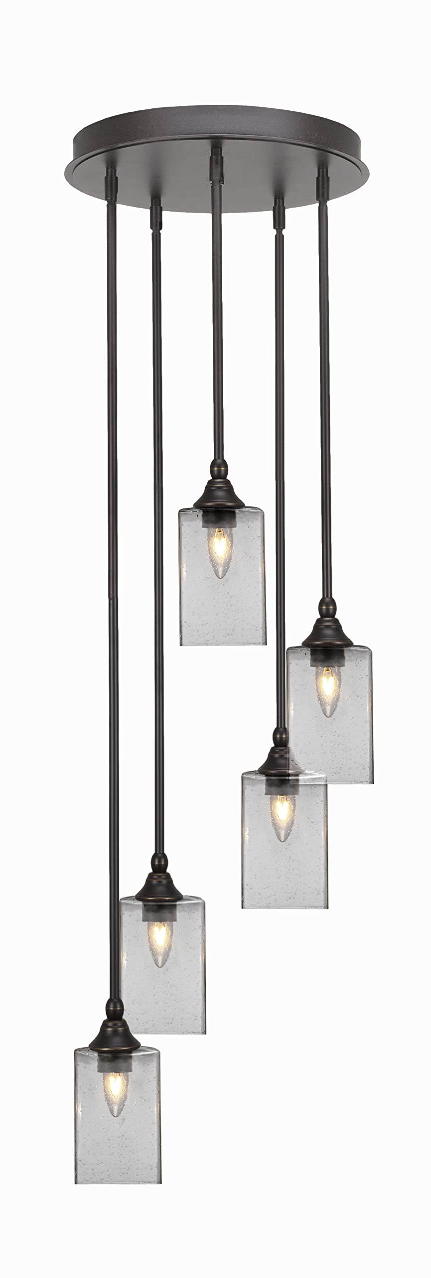 Empire 5 Light Cluster Pendalier in Dark Granite Finish (2145-DG-530)