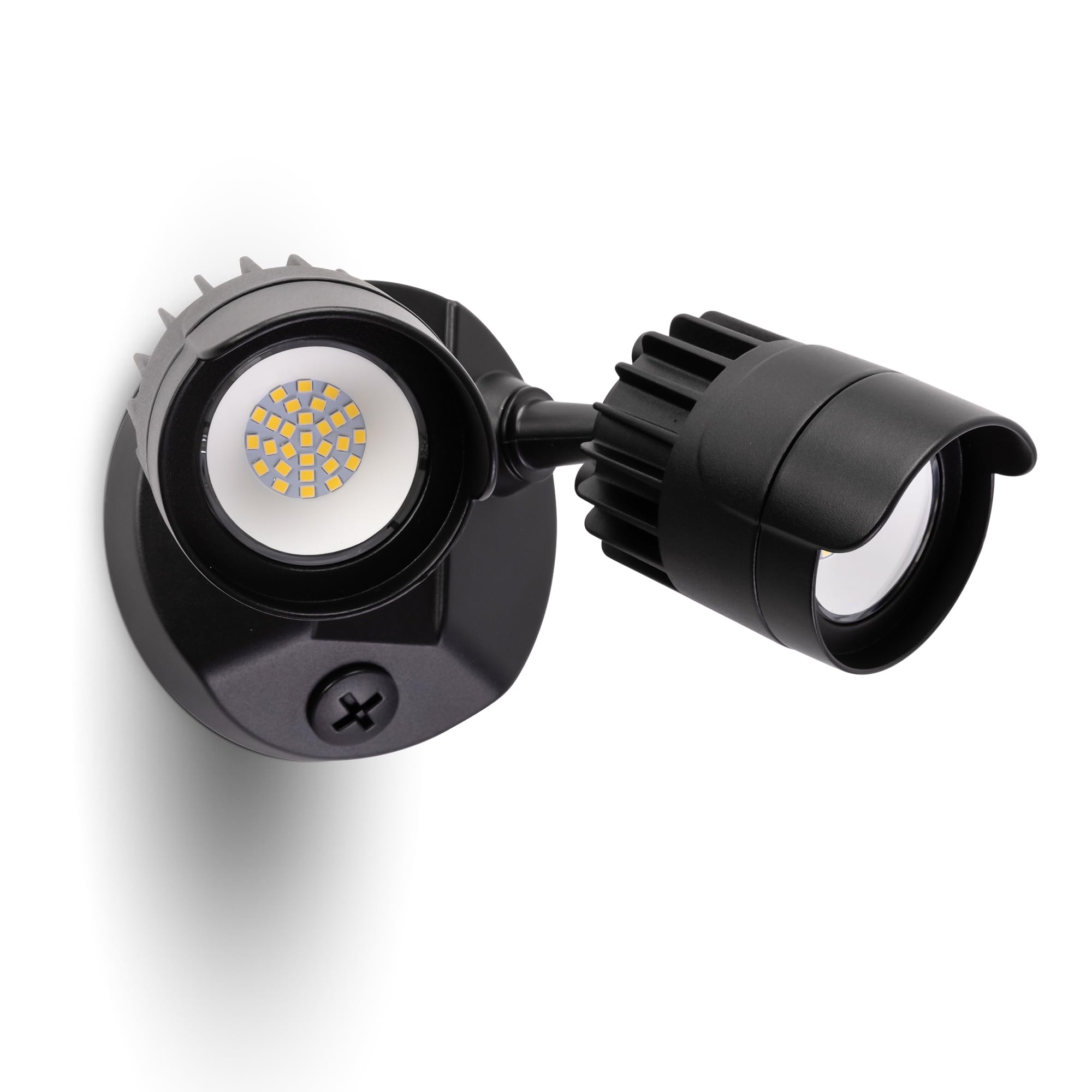 Luxfly Led Flood Lights Outdoor, 34W 3500Lm 5000K Daylight, Ip65 Waterproof Security Lights With 2 Adjustable Heads, Exterior Wall Light For Patio, Garage, Yard (Black)