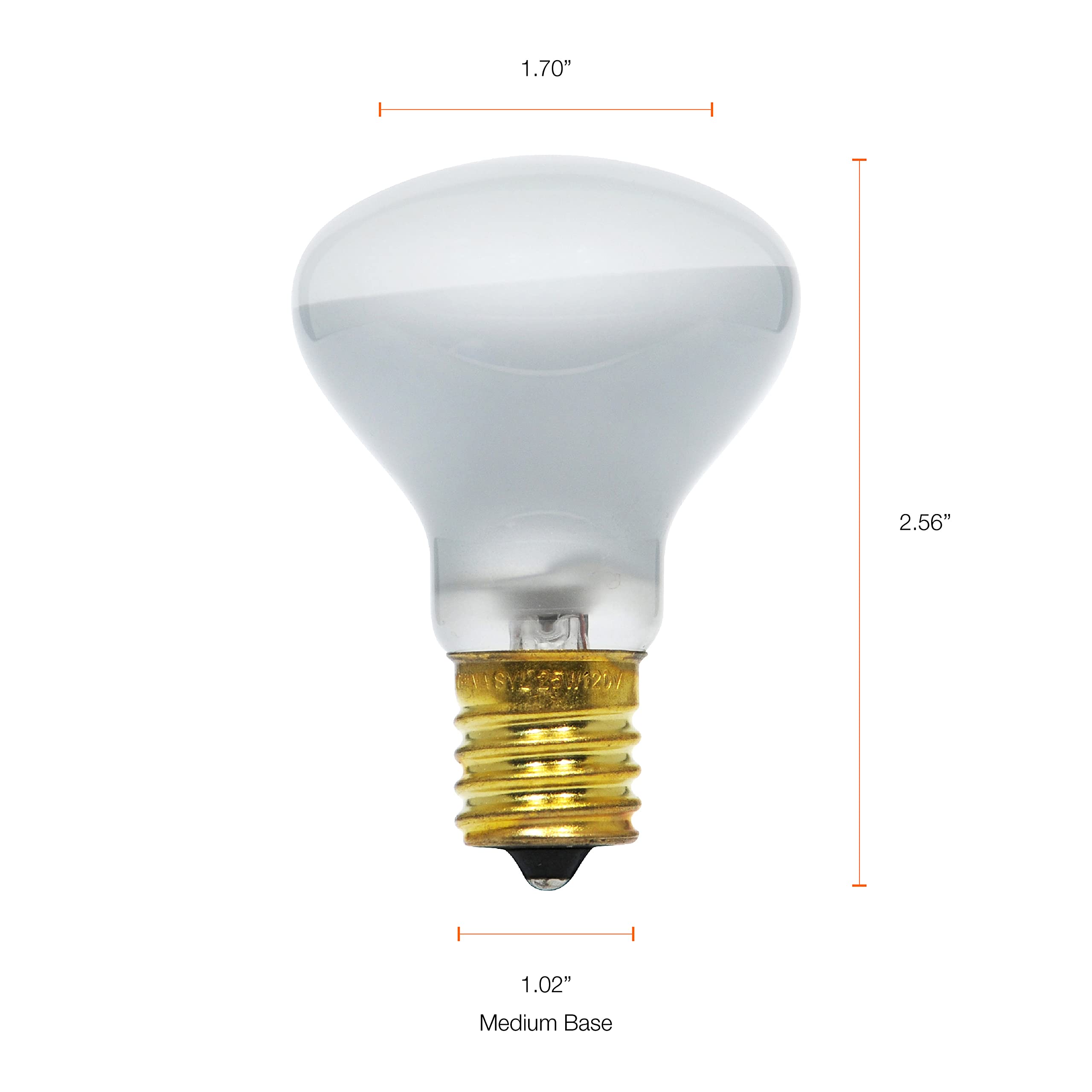 Ledvance Sylvania Mini-Floodnight Bulb, 25W R14, Frosted, Warm White, 130 Lumens, 120V, Glass, 1 Pack (Model