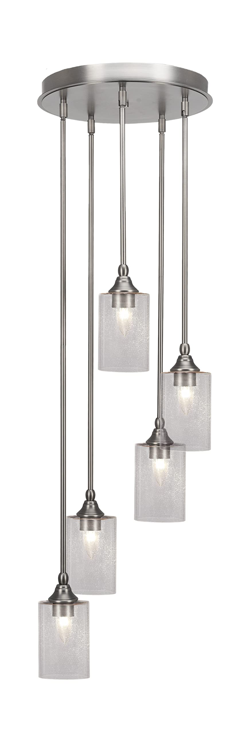 Empire 5 Light Cluster Pendalier in Brushed Nickel Finish (2145-BN-300)