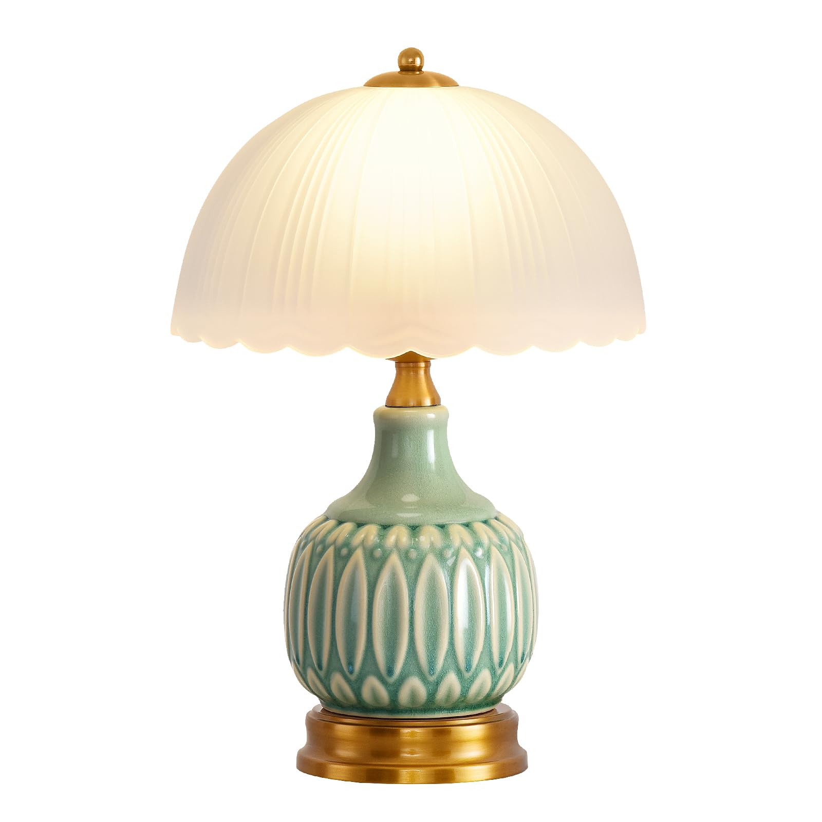 xiaojuande Vintage Lamp for Living Room,16 Modern Ceramic Table Lamps for Bedroom,Retro Bedside Nightstand Traditional Lamps, Cl