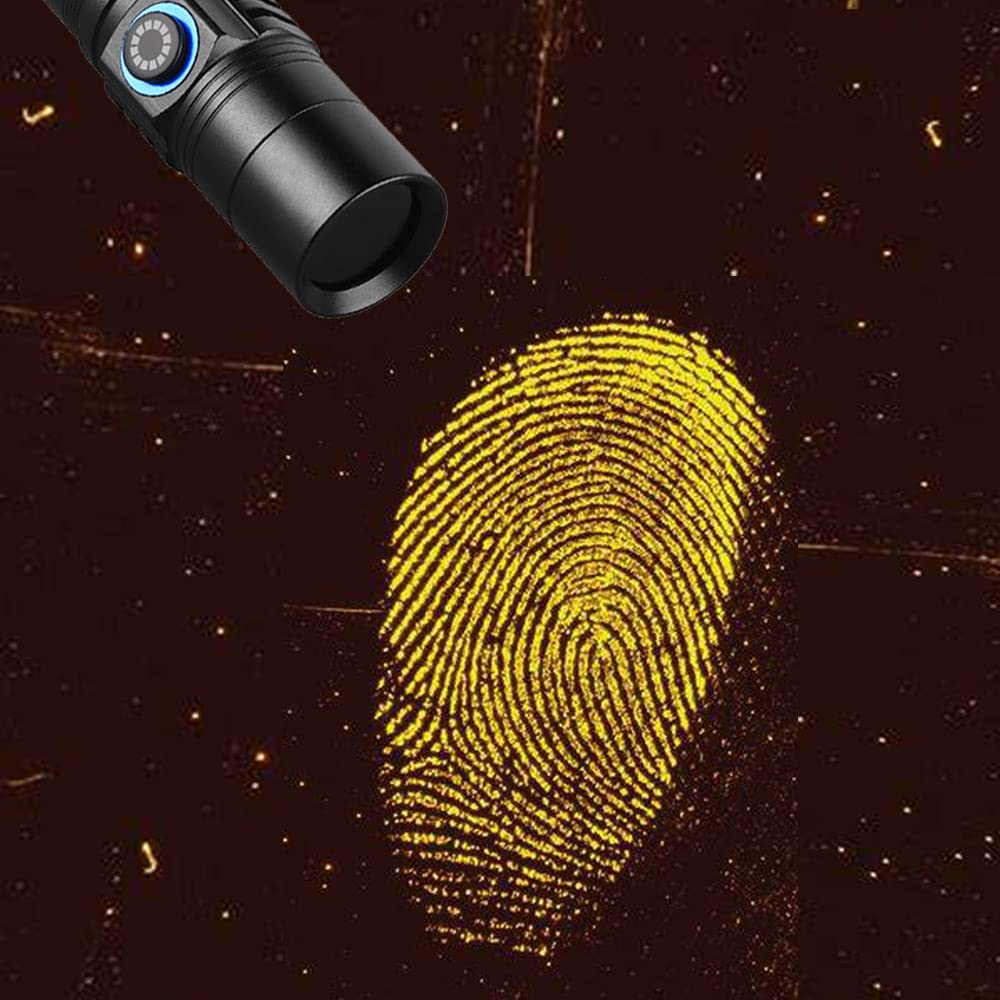 I0DO 365nm Shortwave Uv Light for Minerals Rock Hunting Black Light Strong Blacklight Flashlight for Resin Curing,Pet Urine Dete