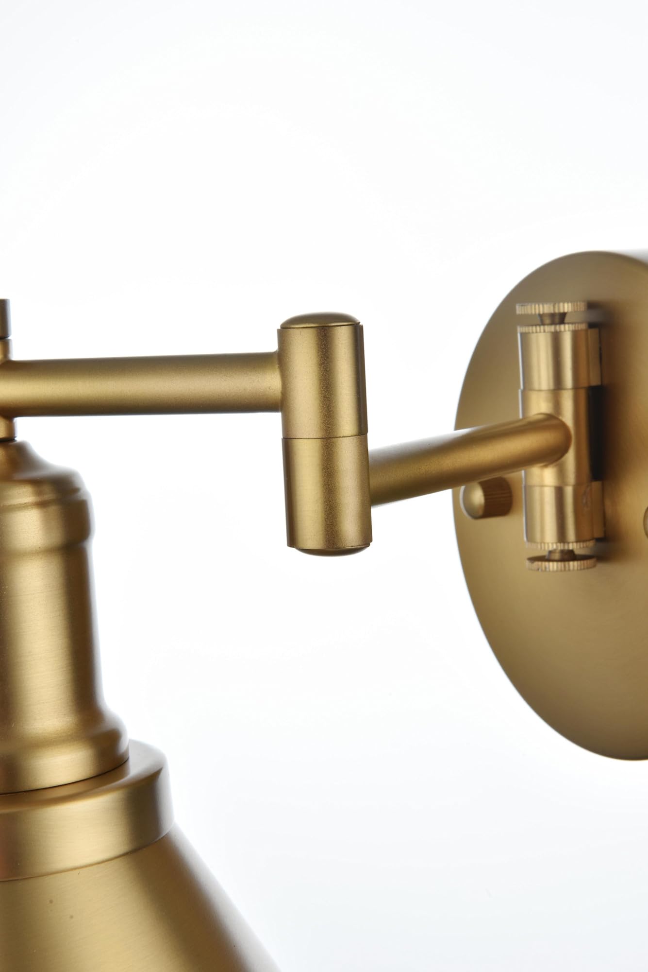 Living District Judson 1-Light Metal Swing Arm Wall Sconce in Chrome