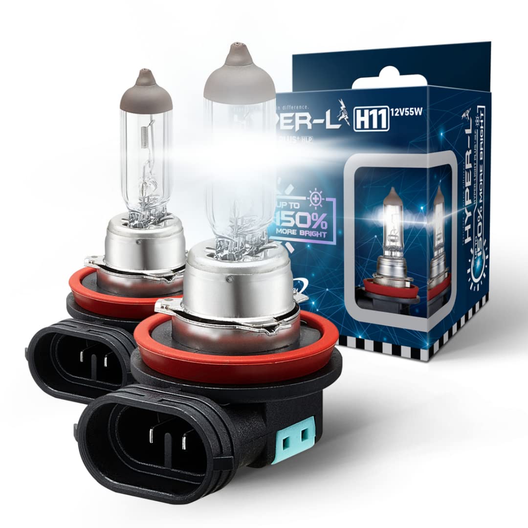 BIOLIGHT KM H11 Hyper-L Plus 150% brighter Fog Beam Replacement Headlight Bulbs, 2 pack
