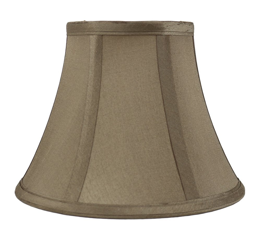 Urbanest Softback Bell Lampshade - Faux Silk, 5X9X7, Golden Taupe, Spider-Fitter