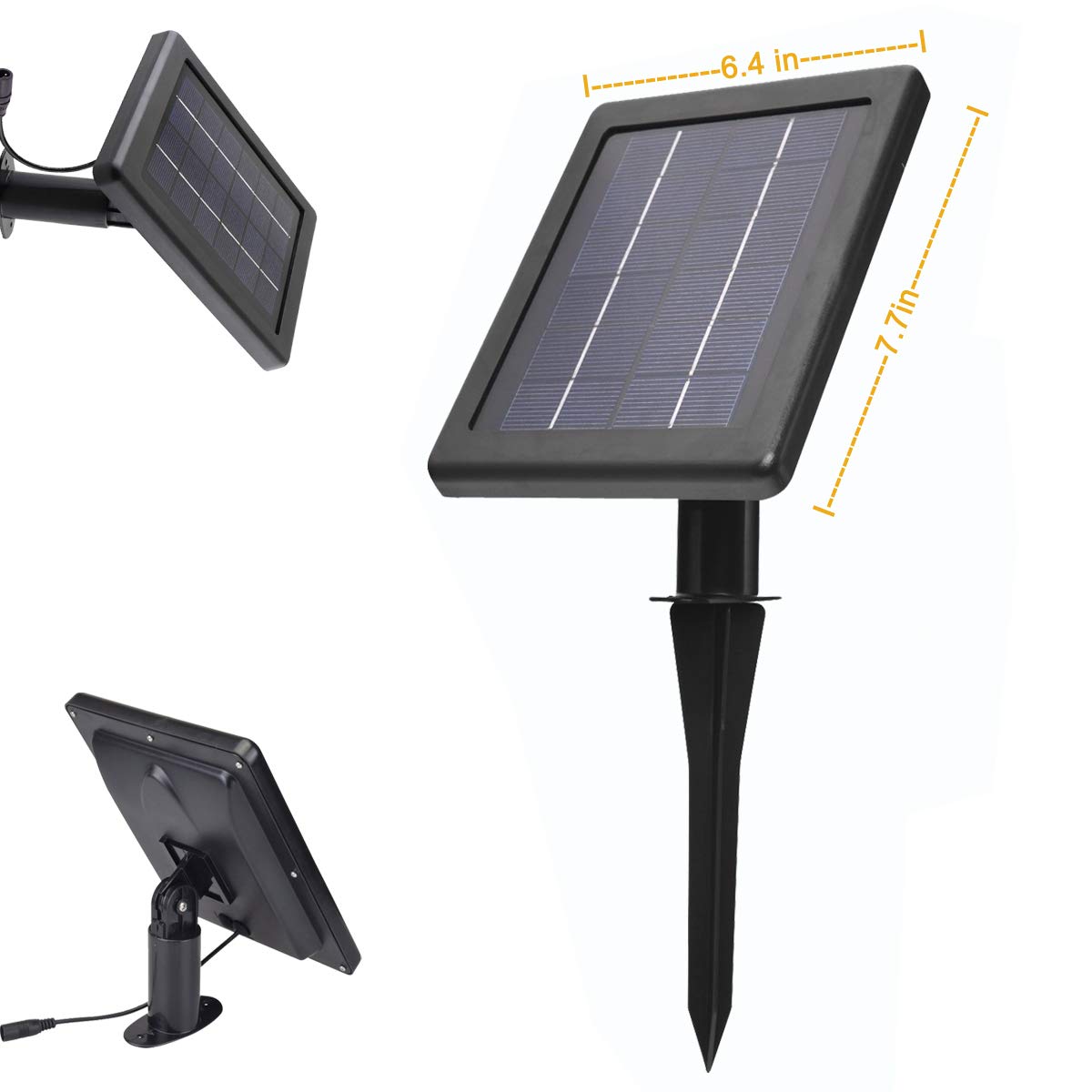 SUNLONG Solar Spotlights Outdoor LED Flood Light, Warm White, Waterproof, Model RLS015WW, Automatically Activates at Dusk to Dawn, 1 x Spot