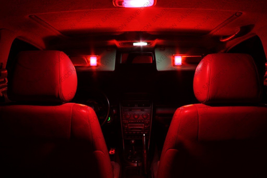 SAWE LED License Plate Dome Map Lights Bulbs, 5-SMD, Pack of 20, Red