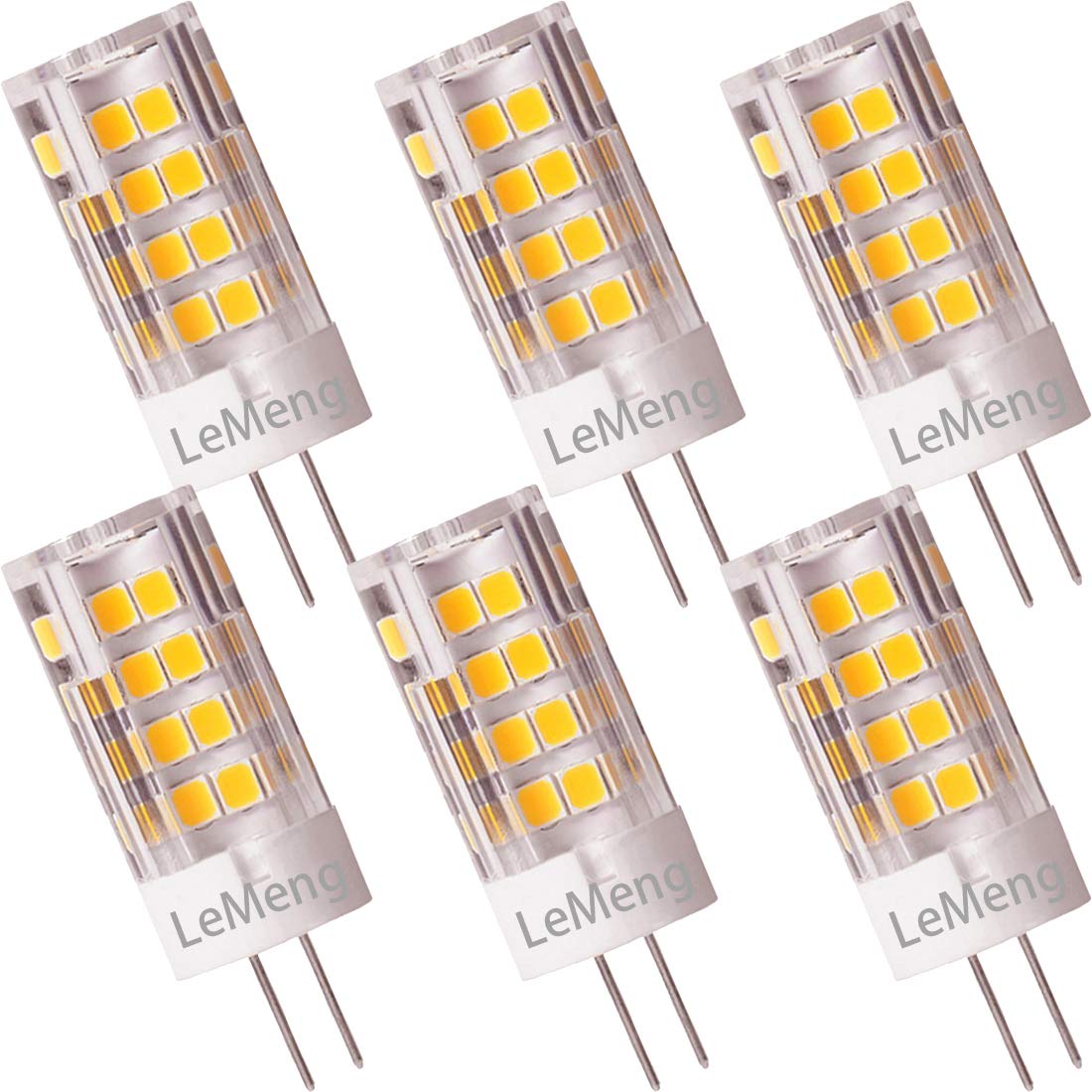 Lemeng G4 Led Bulb 3.5W 2700K Warm White Bi-Pin T3 Jc Type 12Vac/Dc 20-35W Halogen Equivalent Non-Dimmable For Outdoor Landscape