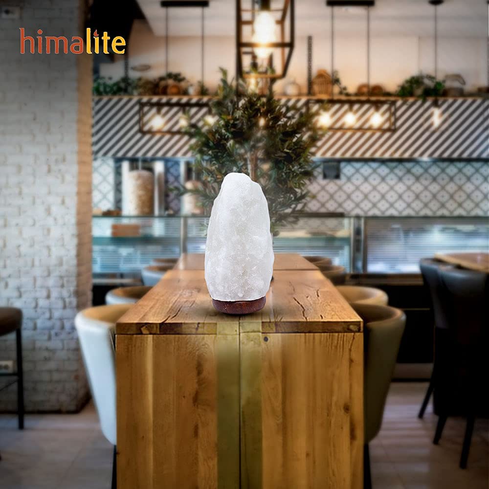Led White-Color Changing Pure Himalayan Salt Lamp 7 Inches Tall With Usb Adaptor And Wooden Base Himalite Carnival Of Lights Whi