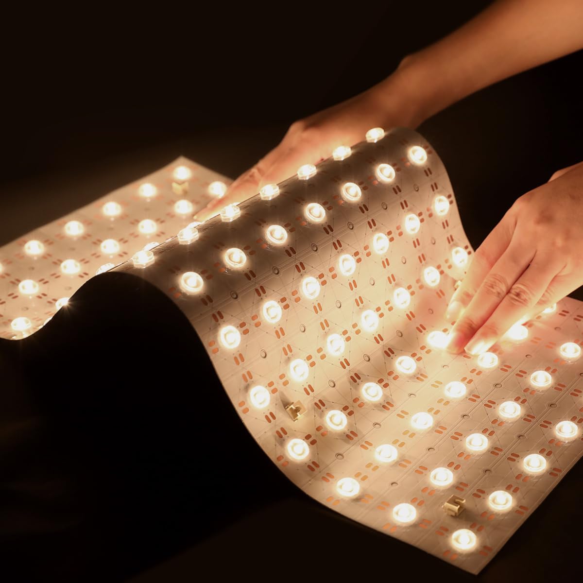 SuperlightingLED 2700K Warm White Flexible Backlight LED Sheet with Optical Lens, DC24V 30W 19.7   X 9.8    CRI 90+ Cuttable LED