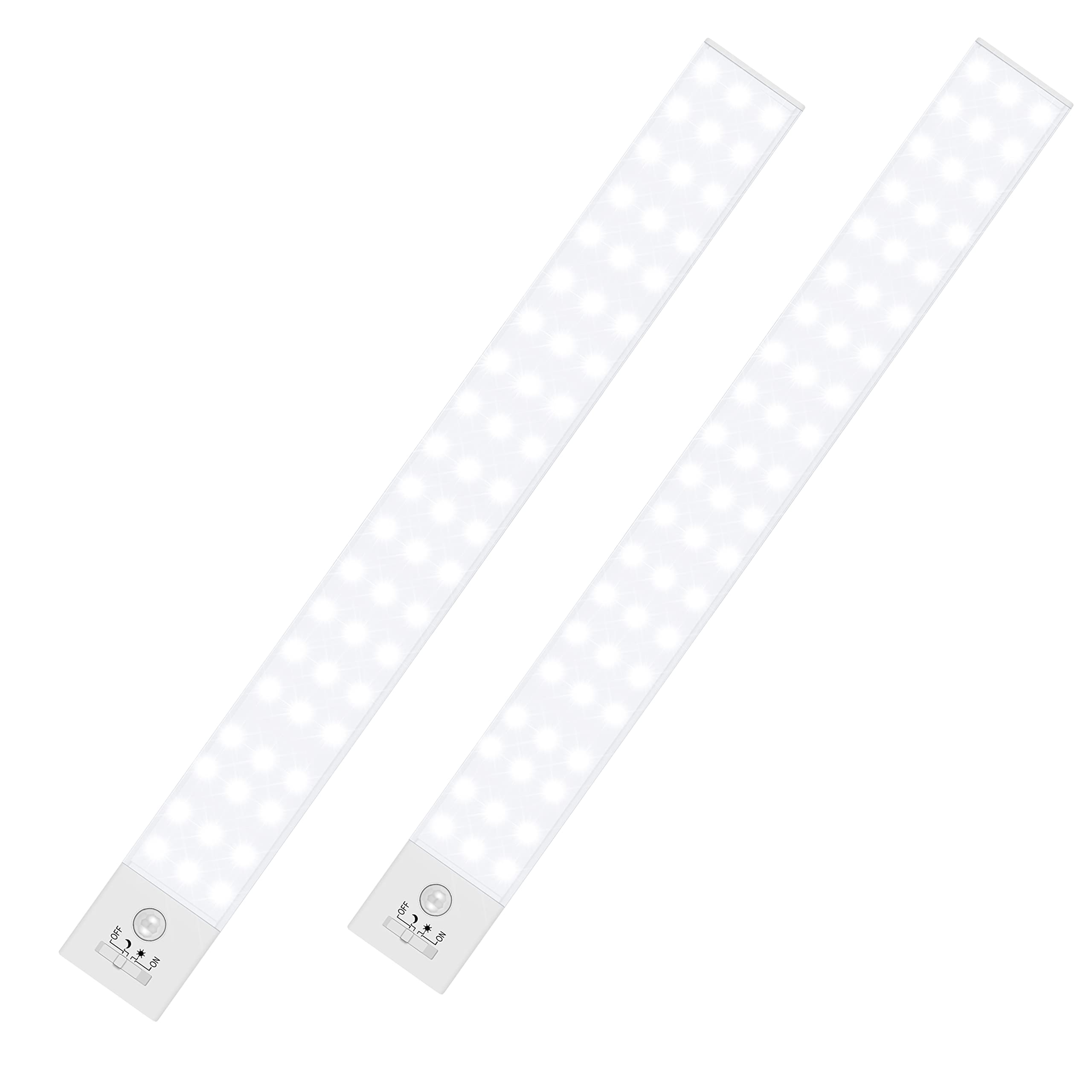 BLS 60 LED Closet Lights Battery Powered LED Lights, Super Bright Under Cabinet Lighting, Wireless Motion Sensor Light Indoor, 2