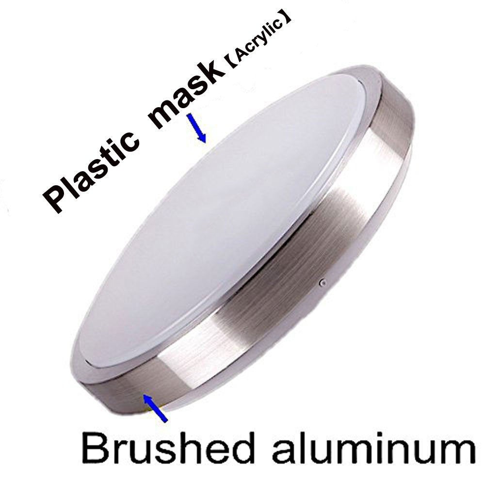 ZHMA 8-Inch LED Ceiling Light, Flush Mount, 5000K Natural White, 12W, 880LM, Plastic, Model COMINHKPR105648