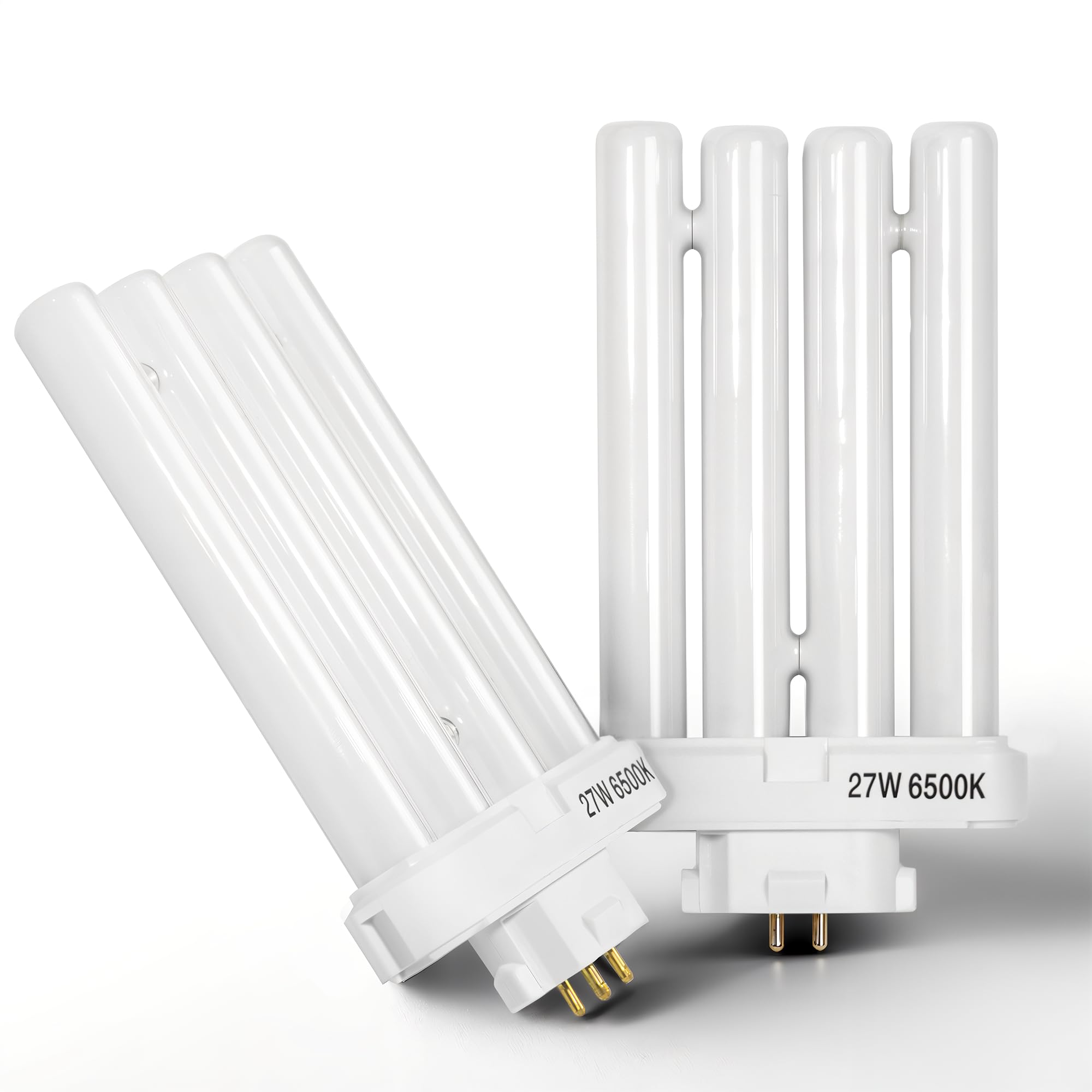 24 Nha&FACA FML27 Fluorescent Light Bulbs, 27W Daylight 6500K, GX10Q-4 Base, Pack of 2, Energy Efficient,