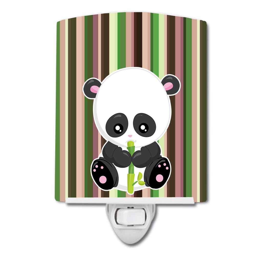 Carolines Treasures BB6803CNL Bamboo Flute Panda Ceramic Night Light Compact, ULCertified, Ideal for Bedroom, Bathroom, Nurser