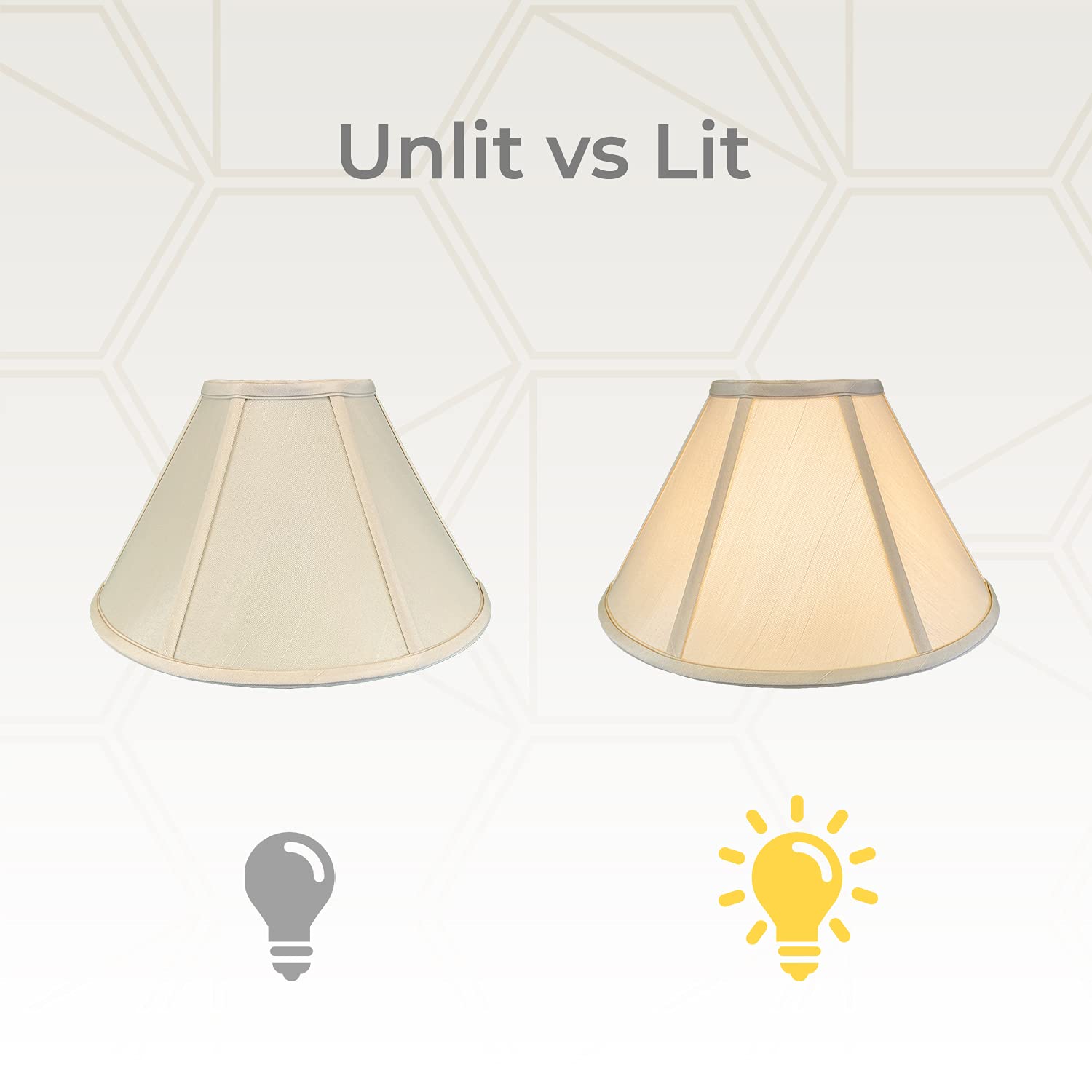 Royal Designs Bso-706-20Bg Coolie Empire Basic Lamp Shade, 7 X 20 X 12.5, Beige