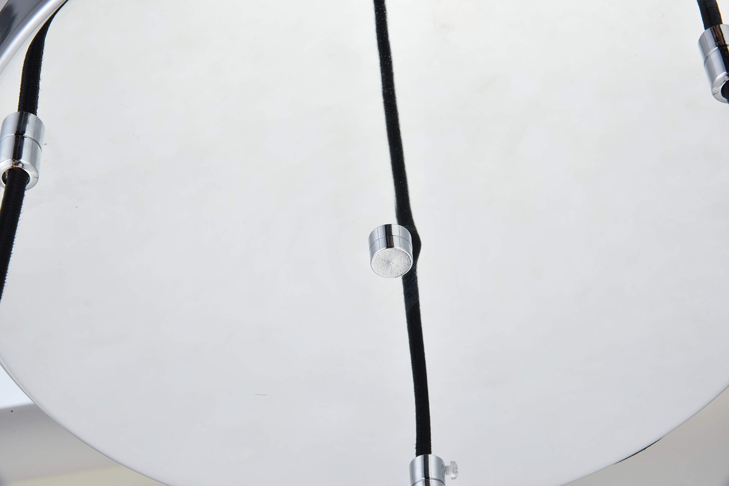 Elegant Lighting Baxter 3 Lights Chrome Pendant With Frosted White Glass