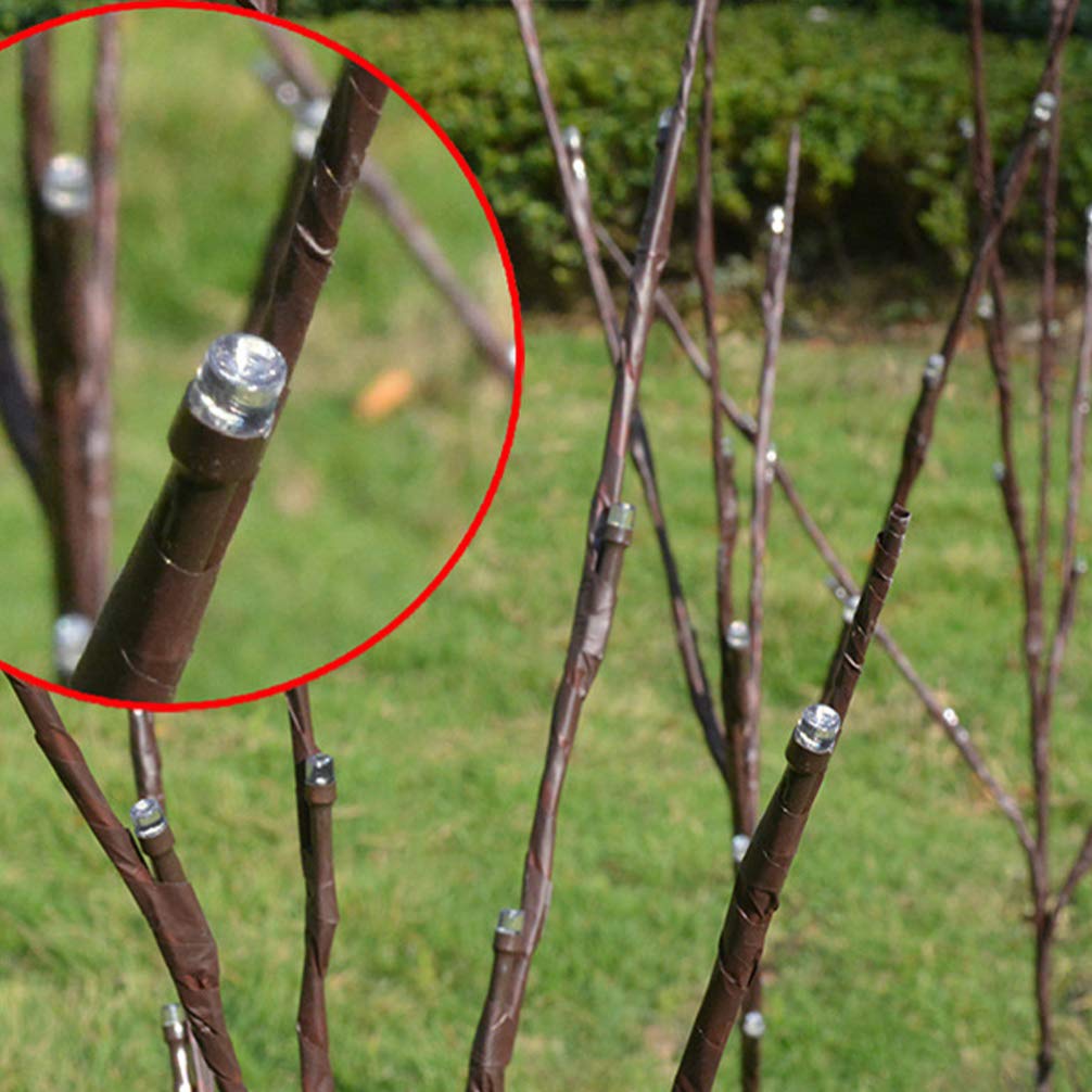 Uonlytech 60 LEDs Solar Powered Twig Lights - 82cm Warm Light Artificial Branch for Christmas & Home Decoration