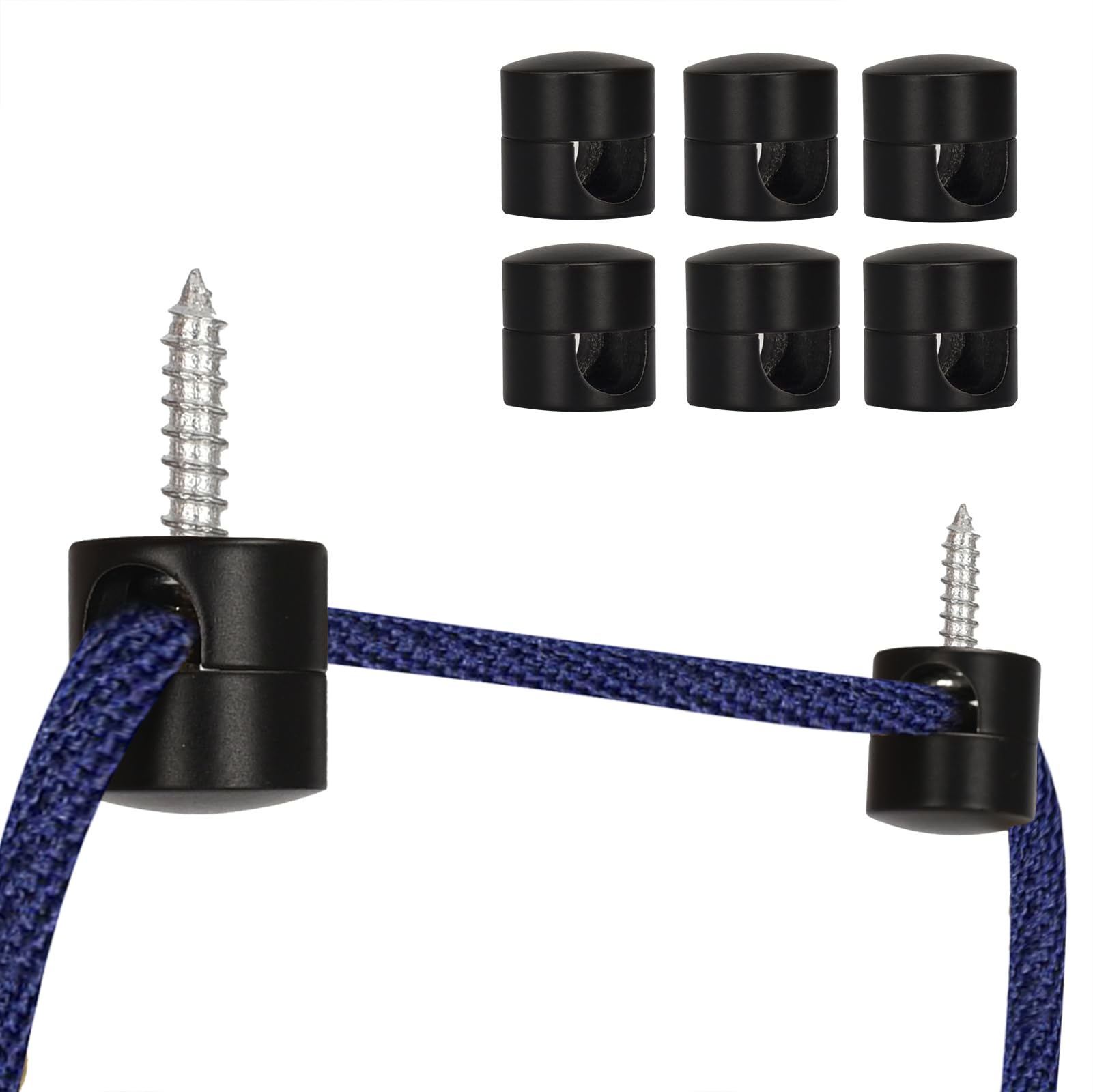 S SANGLE SOPFFY 6 Pack Plastic Swag Hooks, Ceiling Light Hook for Pendant Lighting, Black, Model Swag Hooks-005
