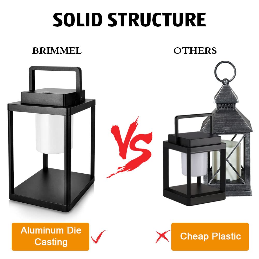 Brimmel Rechargeable Aluminum Outdoor Table Lamp - 35W, 350 Lumen, Ip44 Waterproof, Usb Port