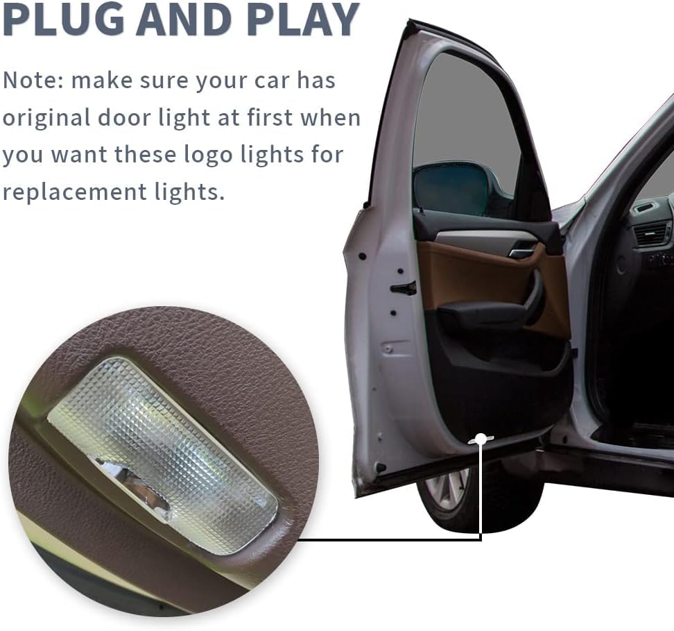 uunonaha LED Car Door Logo Lights - Puddle Lamp - ABS - Wilderness Yellow - 2 pcs Compatible with Forester, Outback, Legacy, Ascent