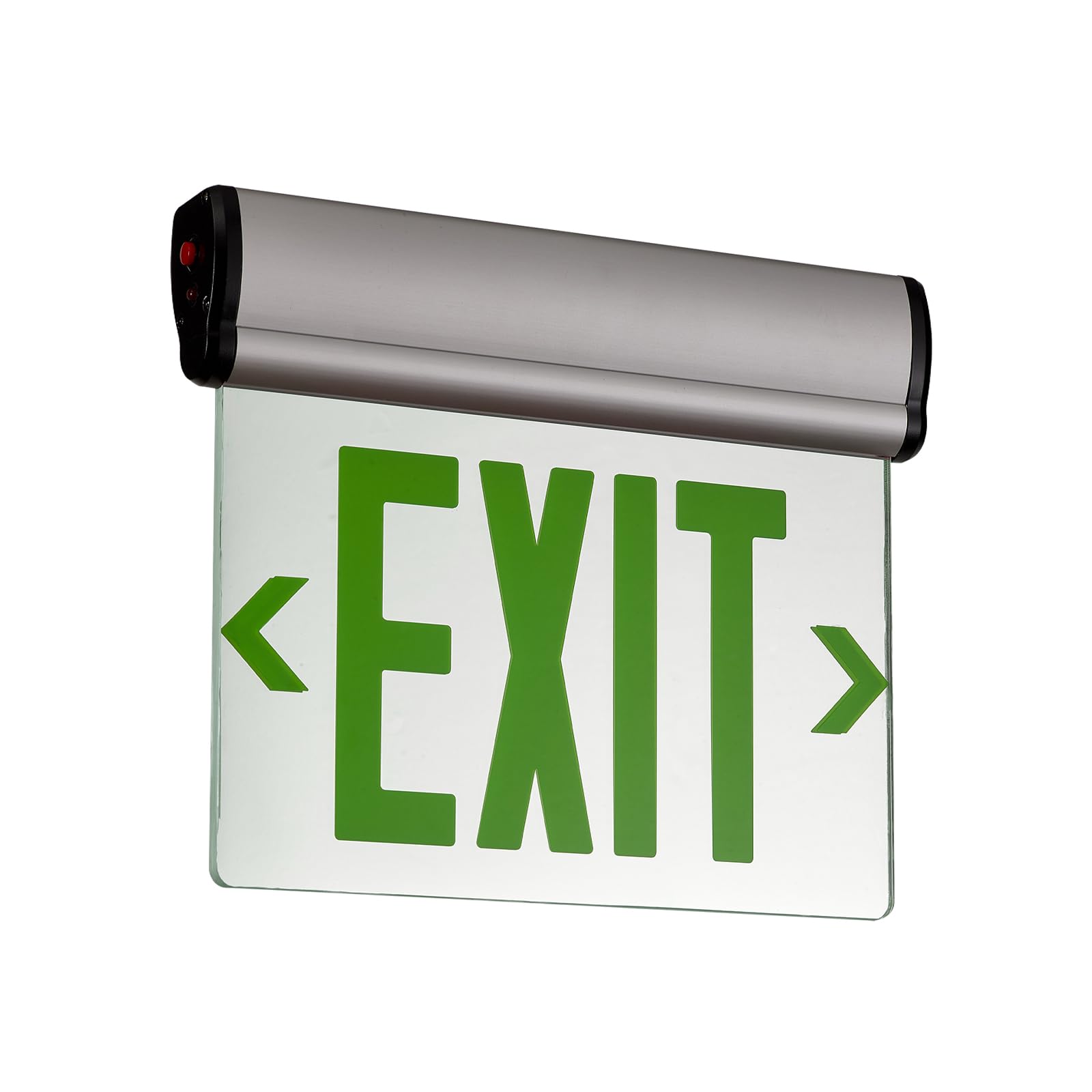 TANLUX Green Exit Signs for Business, Double Sides LED Edge Lit Exit Sign, UL 924, Hardwired Emergency Exit Lights with Battery 