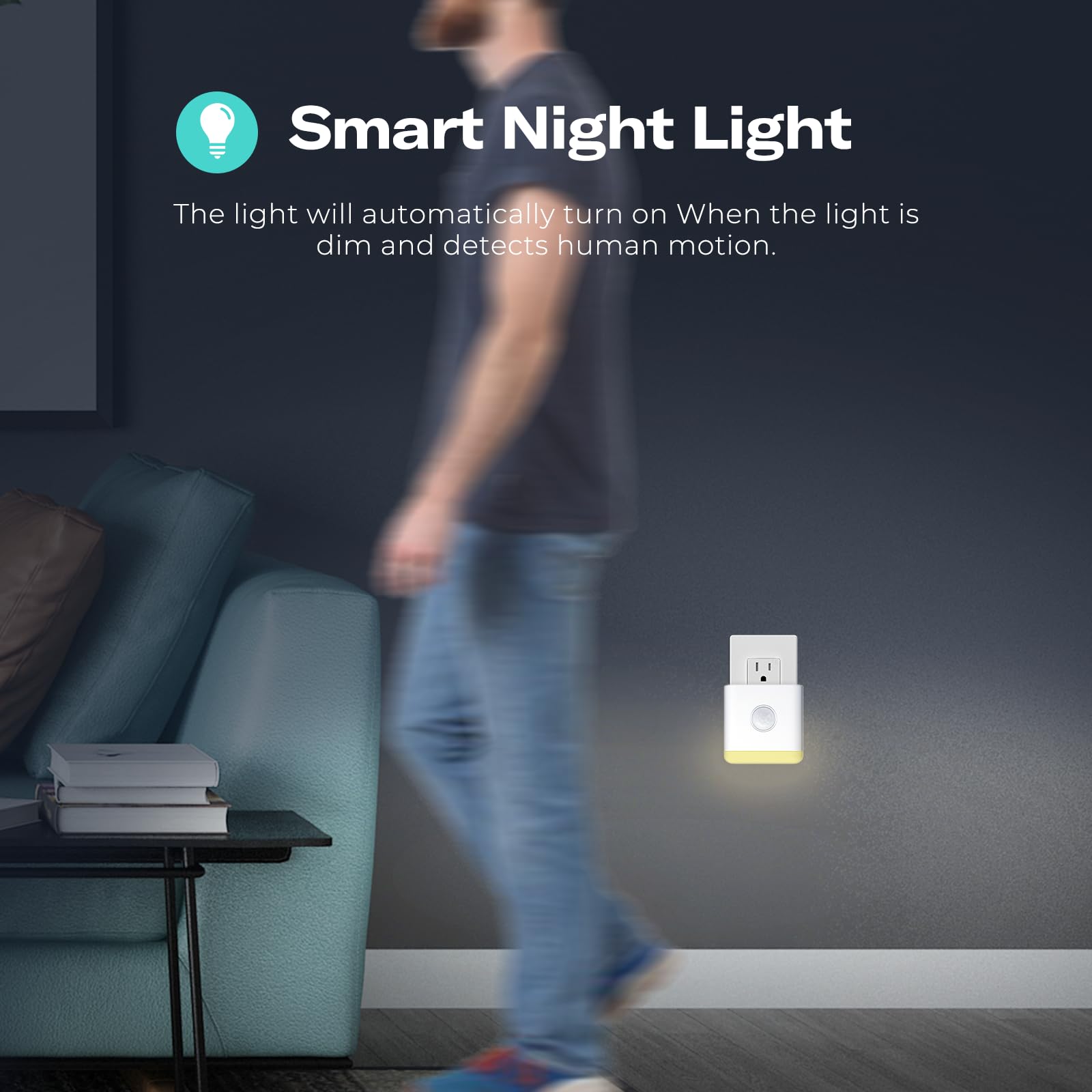 THIRDREALITY Multi-Function Night Light 4 Pack, Zigbee Repeater, Motion & Illumination Sensors, Adjustable Brightness, White, Model P1MNLA4