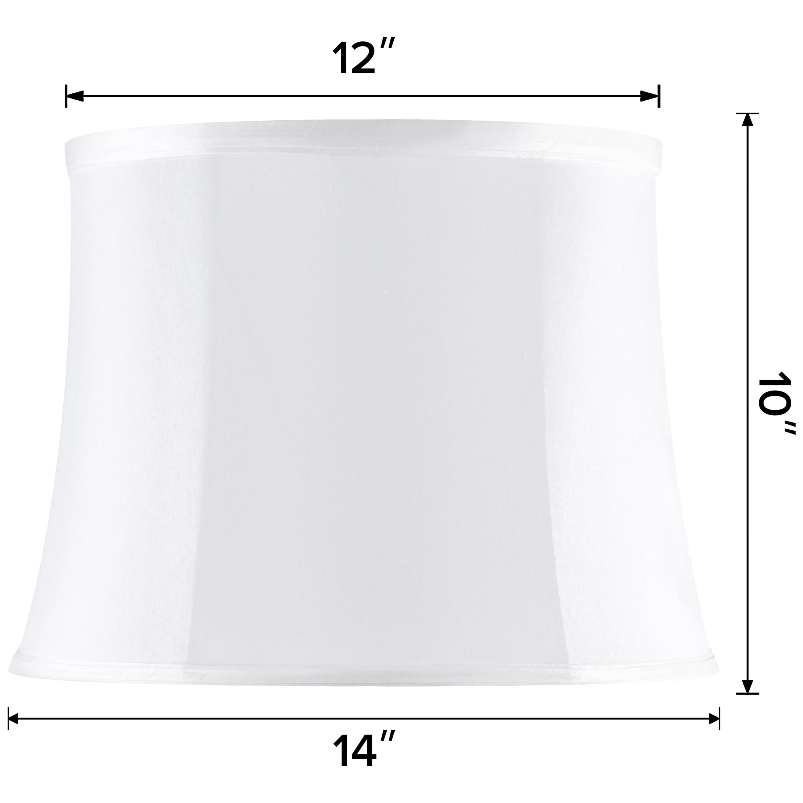 Goso Bamboo White Lamp Shades Set Of 2 Large Drum Empire Lampshades For Floor Lamps Table Lamp- 12X14X10 Inch(Spider) Natural Linen Fabric Lamp Shade Replacement Modern Rustic Shade-Easy Assembly